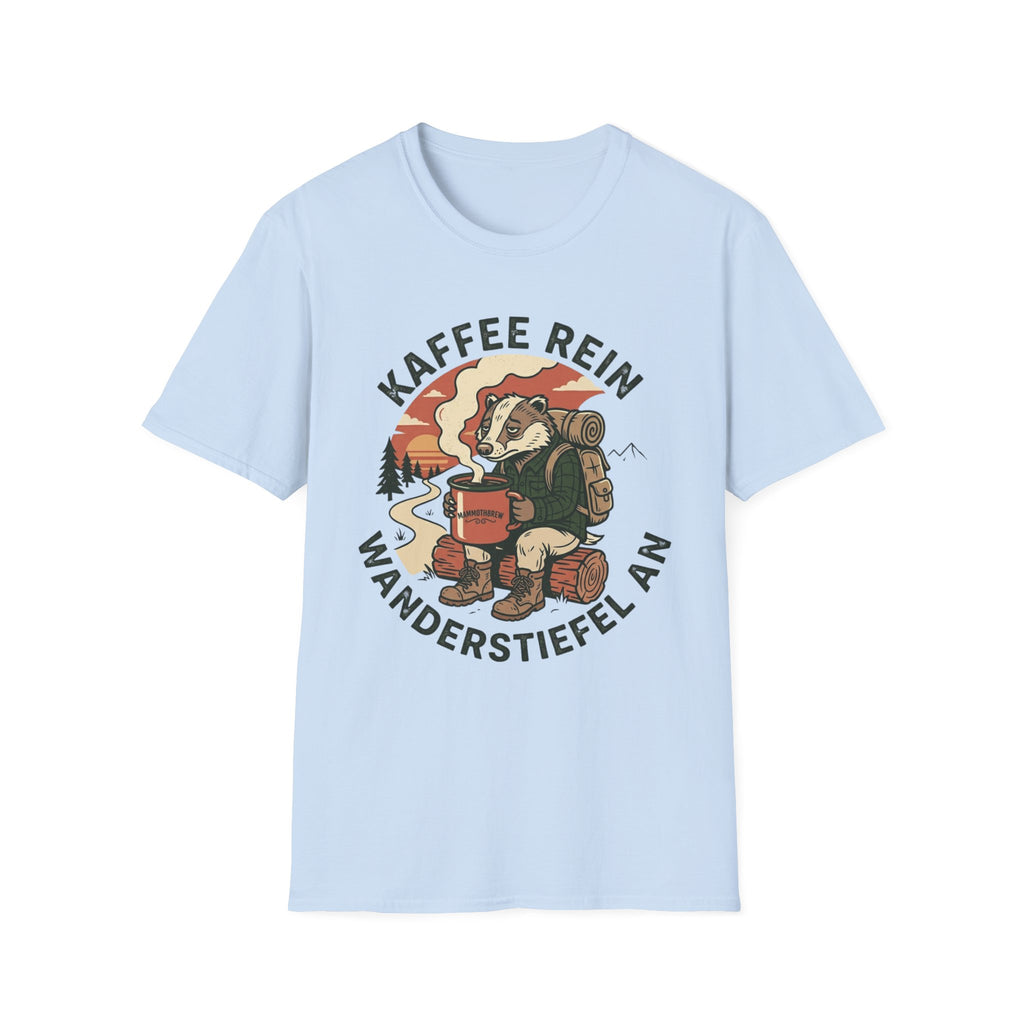 Kaffee Rein Wanderstiefel An - T-Shirt