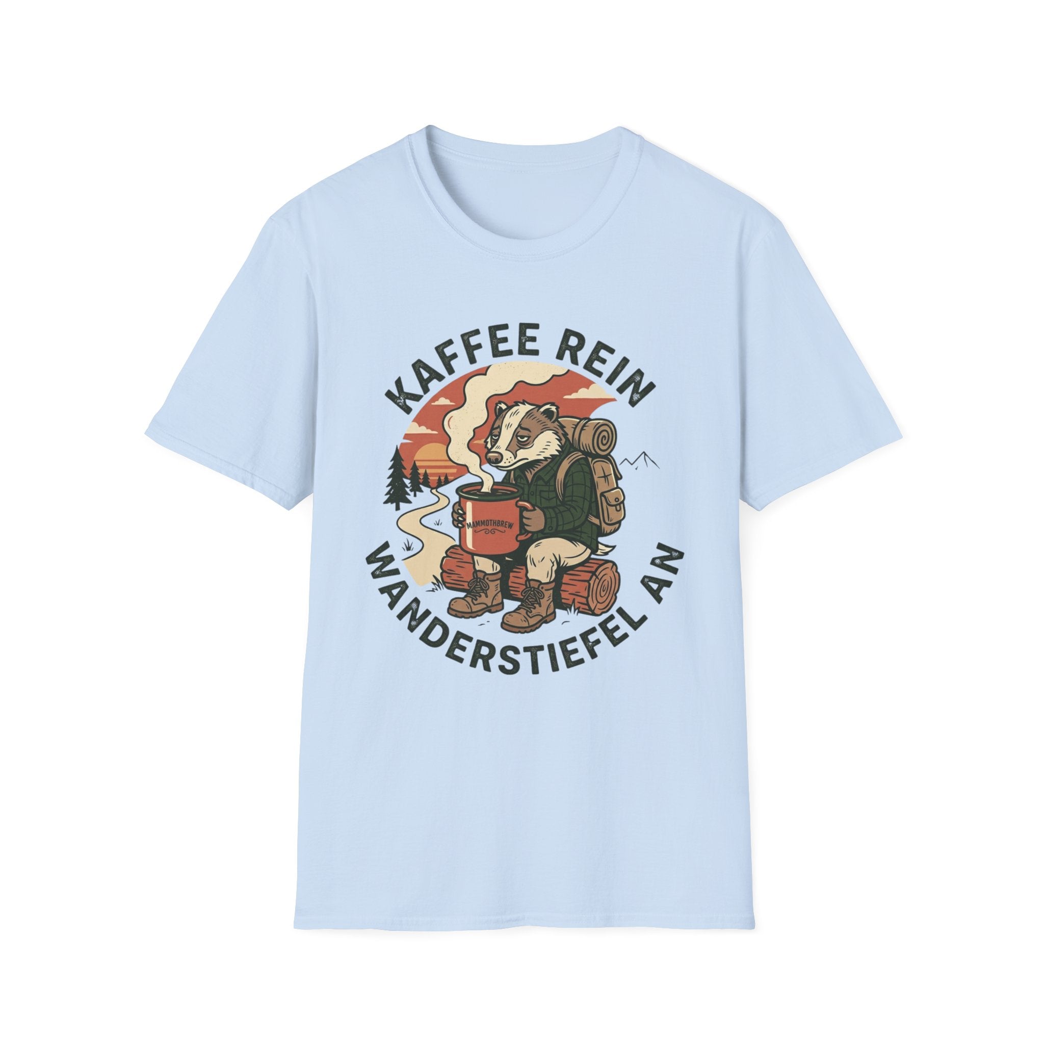 Kaffee Rein Wanderstiefel An - T-Shirt