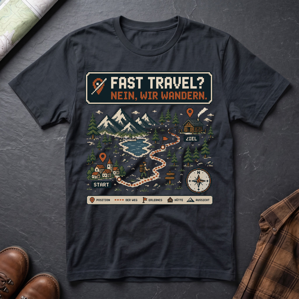 Fast Travel Wandern - T-Shirt