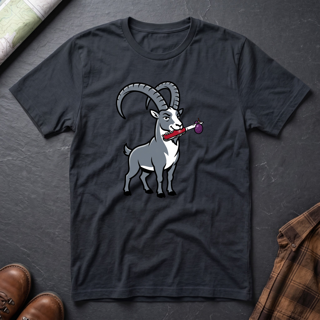 Bergziege Messer - T-Shirt