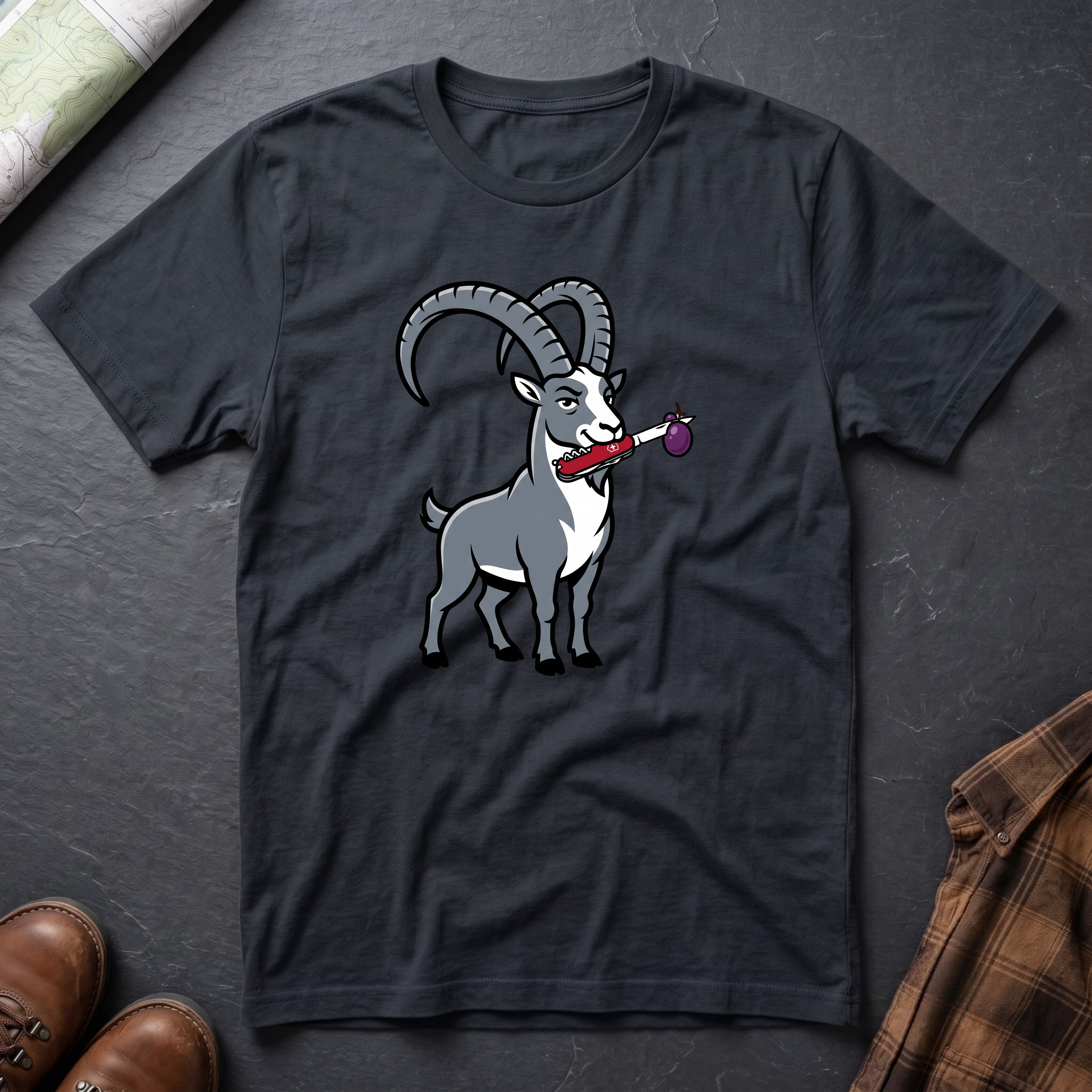 Bergziege Messer - T-Shirt