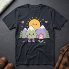 Kawaii Berg Sonne - T-Shirt