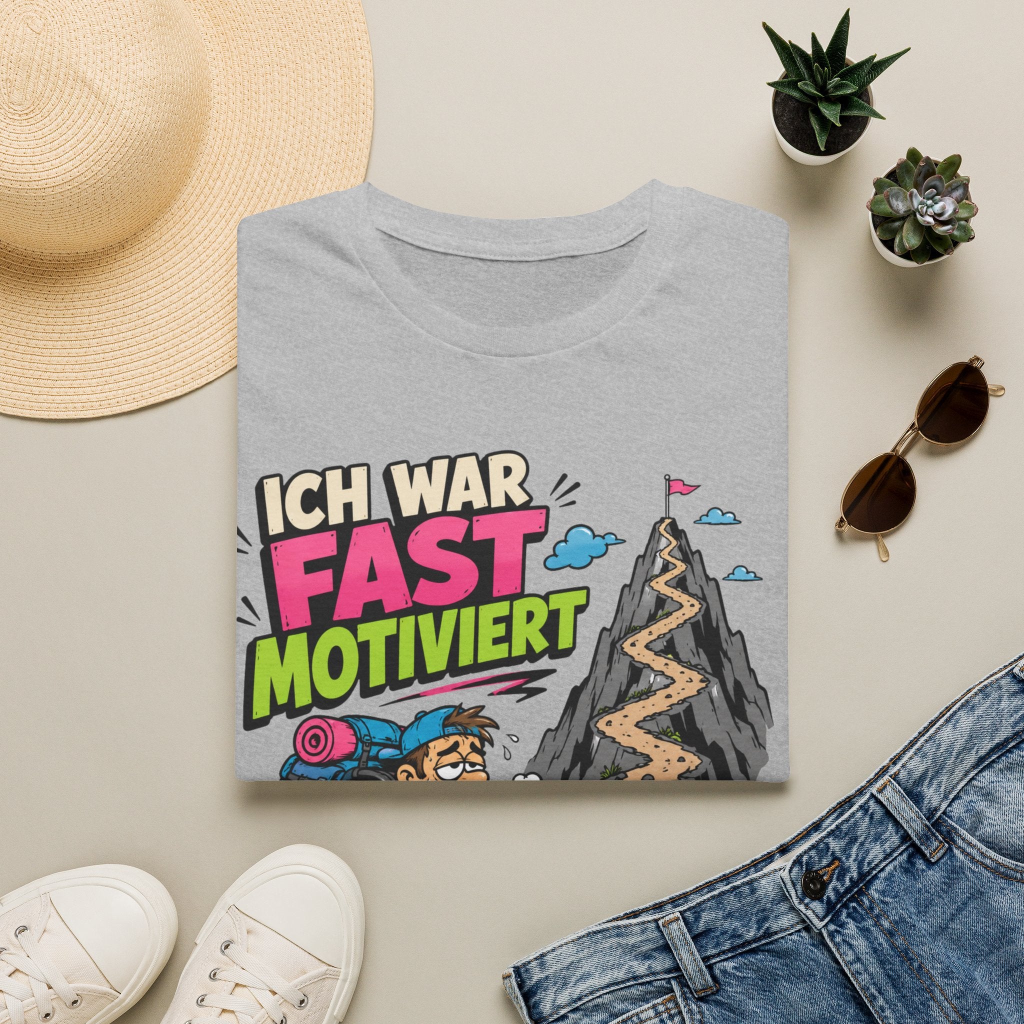 Ich War Fast Motiviert - T-Shirt