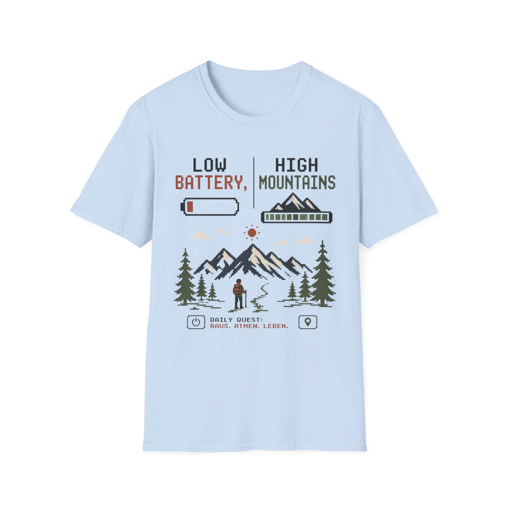 Low Battery High Mountains - T-Shirt