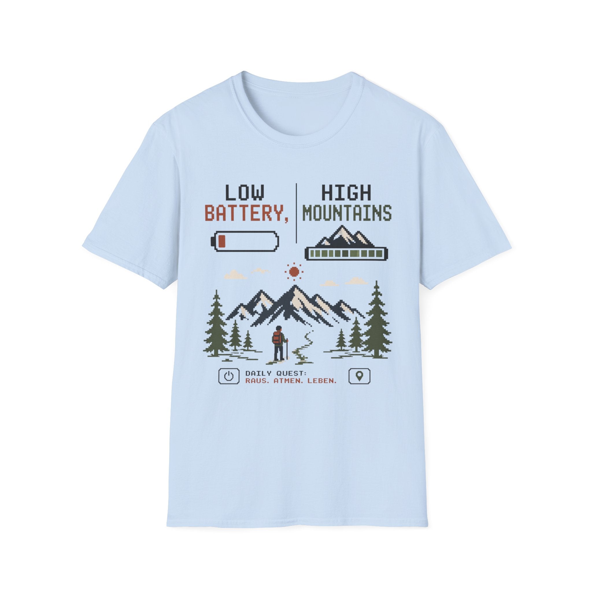 Low Battery High Mountains - T-Shirt