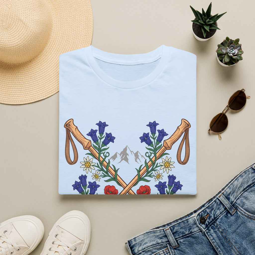 Blumen Wanderstock - T-Shirt