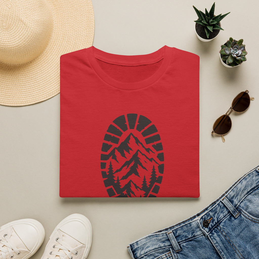 Schuhabdruck Berg - T-Shirt