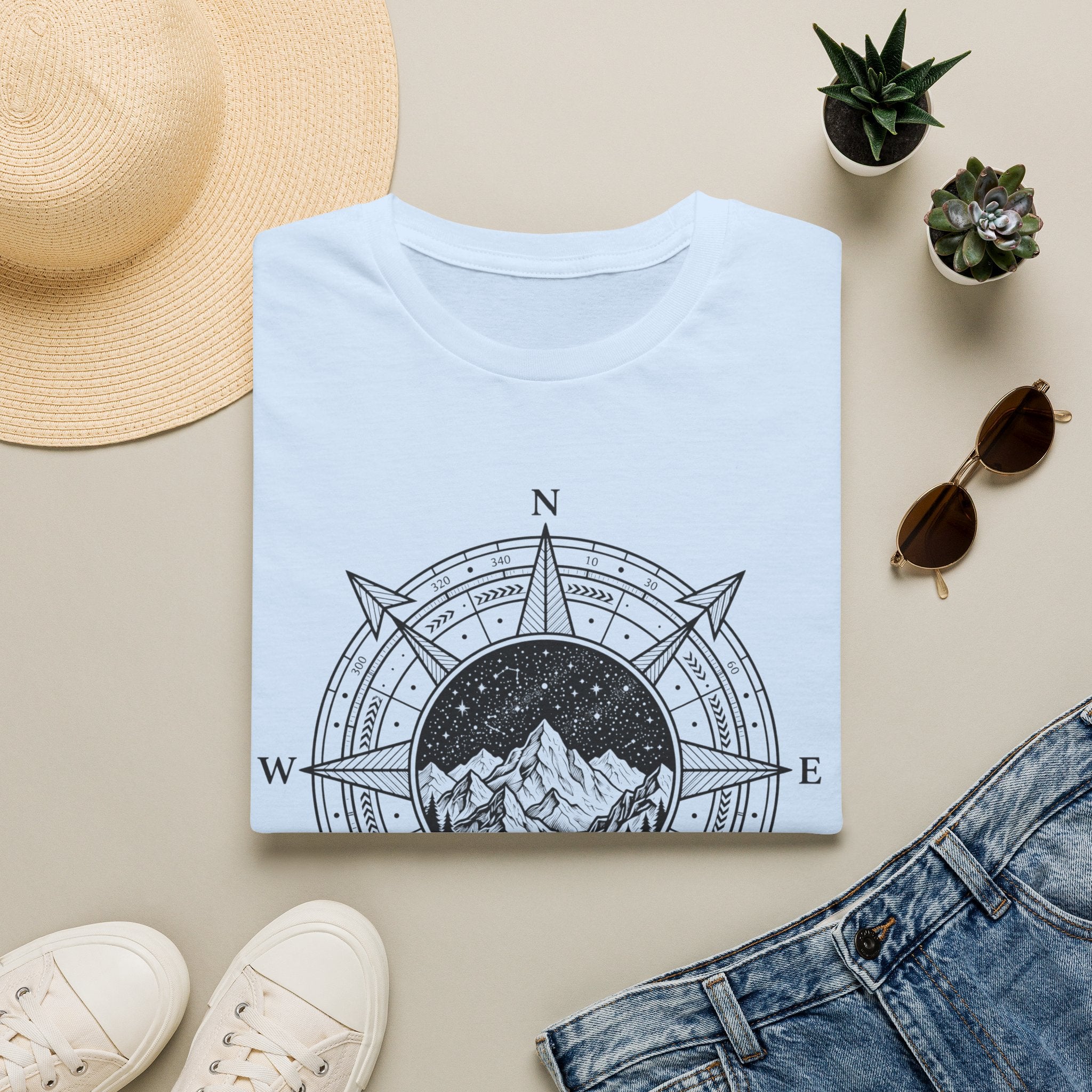 Himmelsrichtungen Berg - T-Shirt