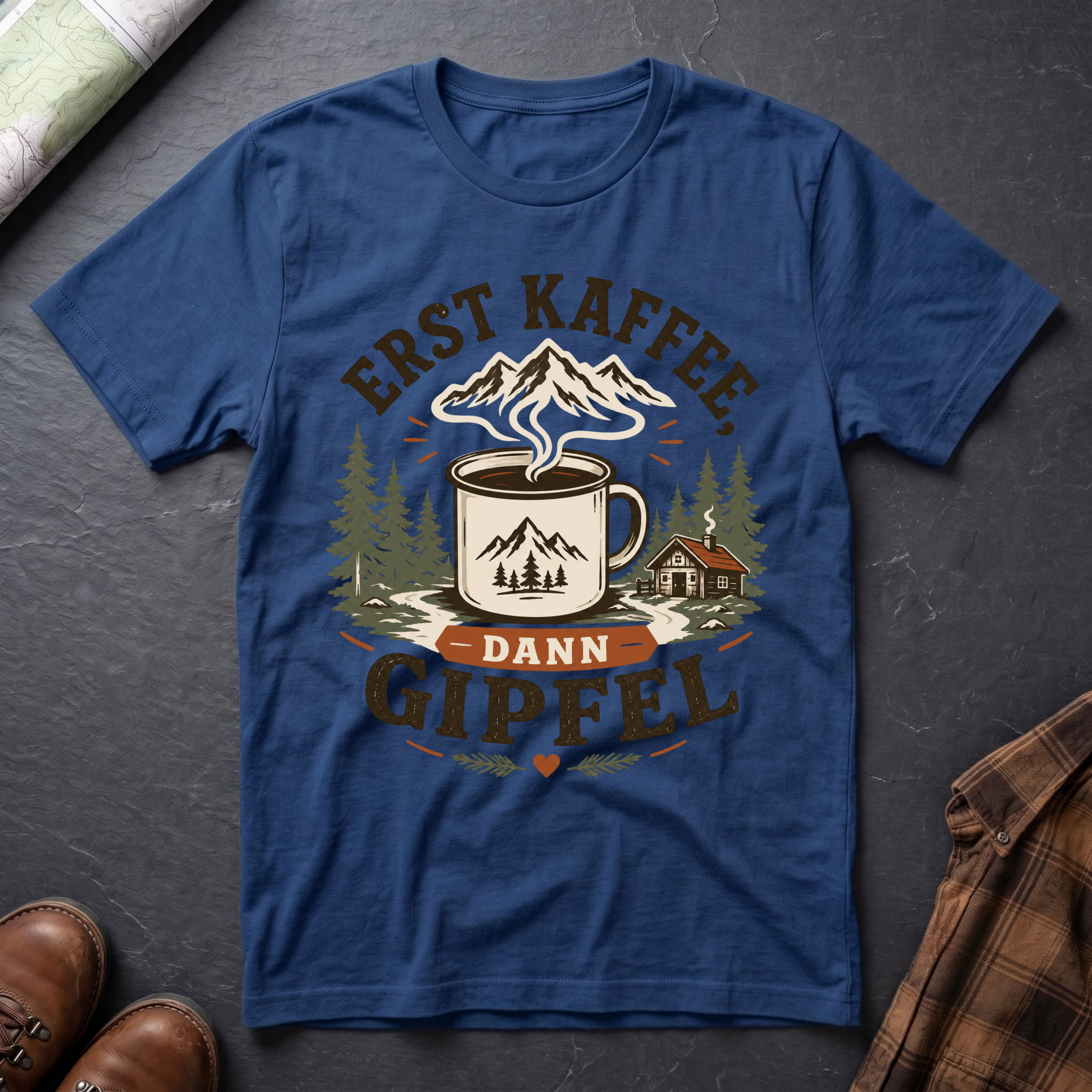 Erst Kaffee dann Gipfel - T-Shirt