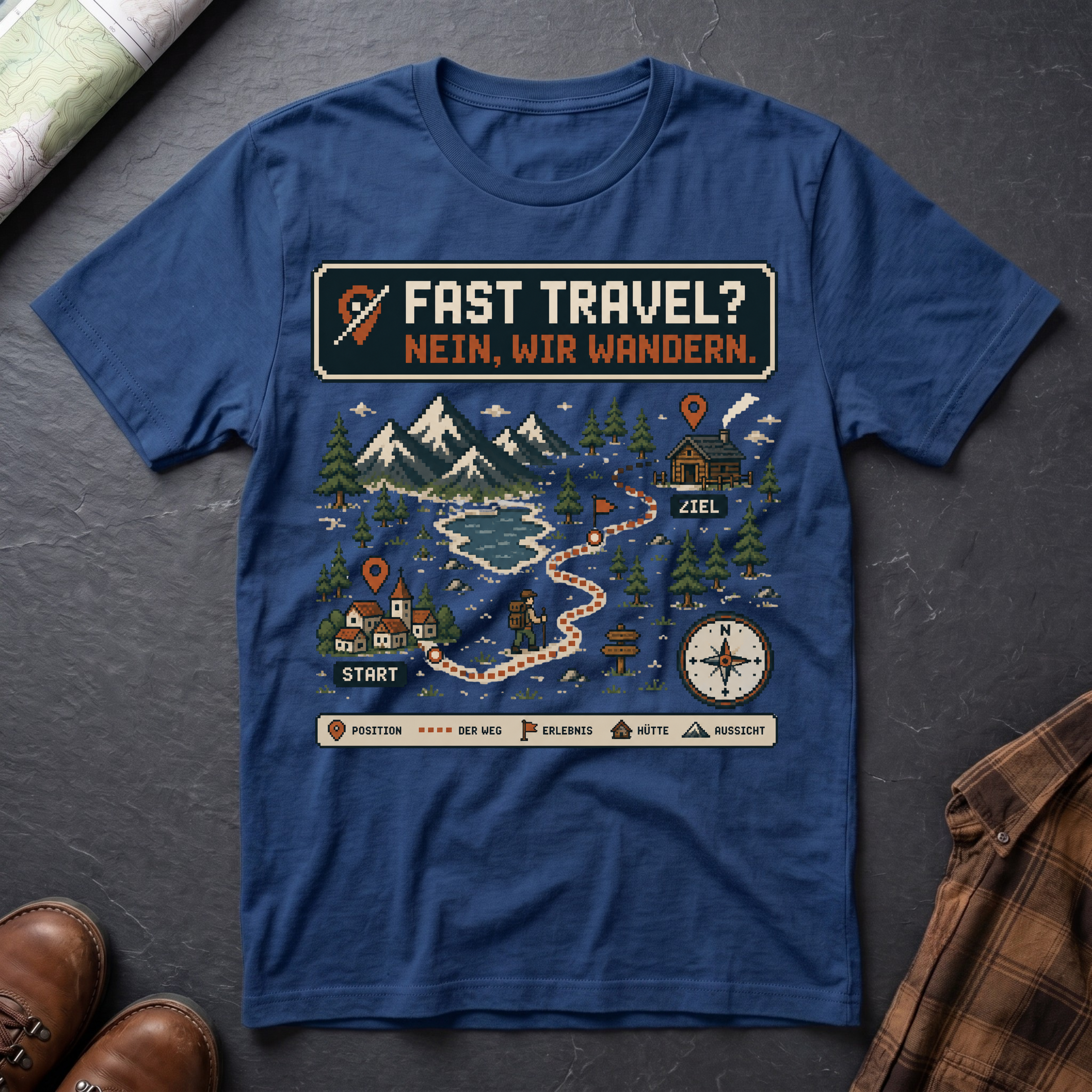 Fast Travel Wandern - T-Shirt