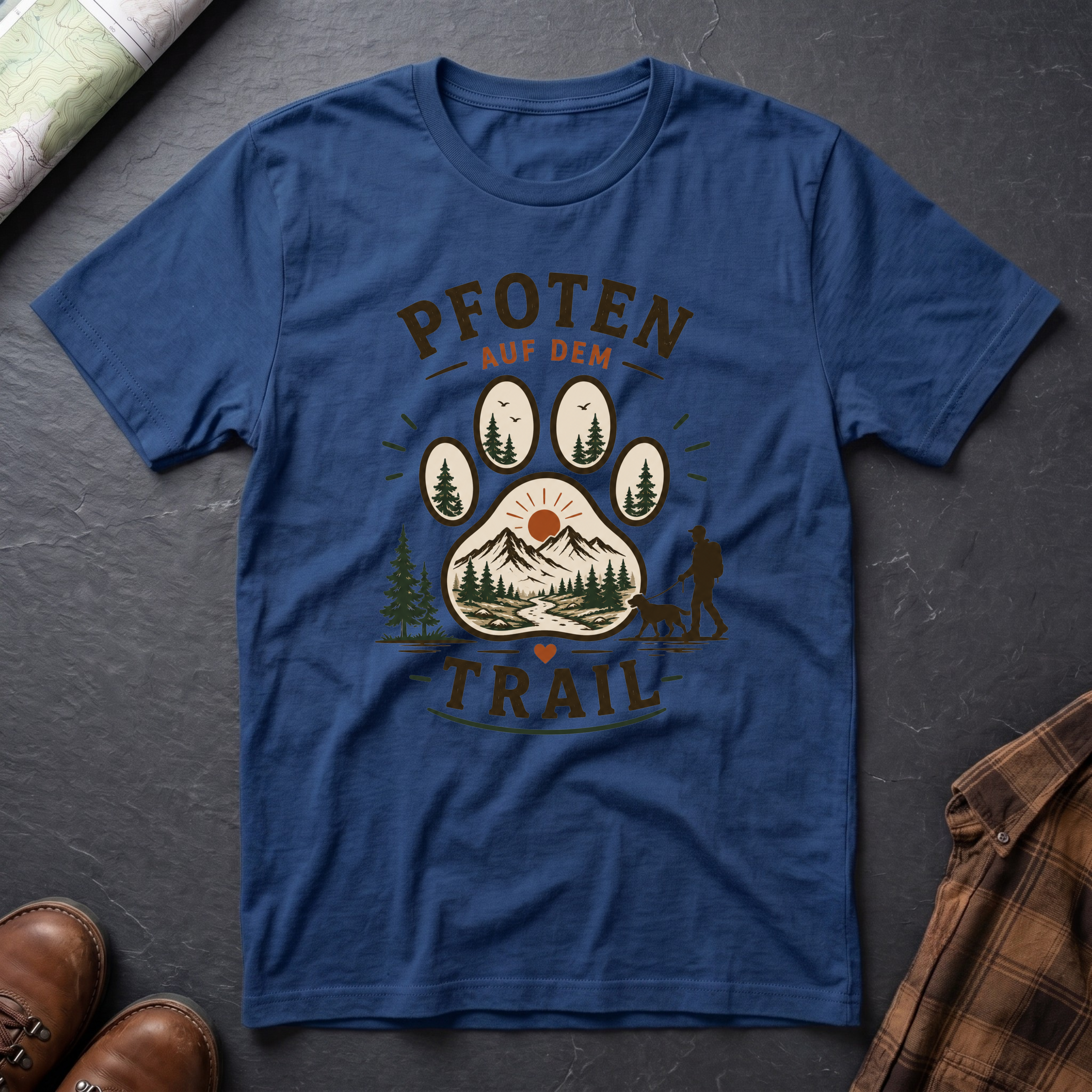 Pfoten auf dem Trail - T-Shirt