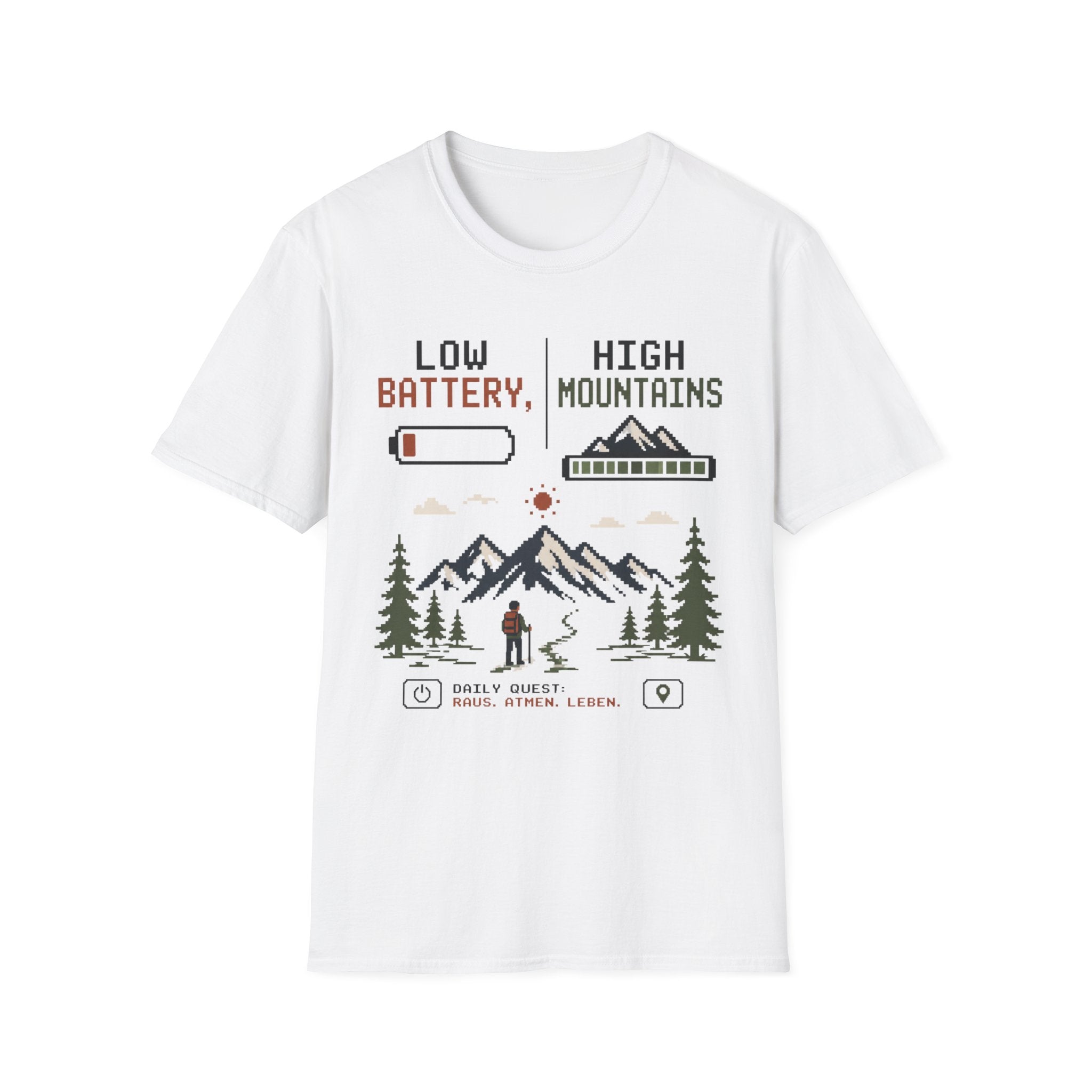 Low Battery High Mountains - T-Shirt