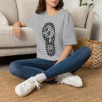 Schuhabdruck Berg - T-Shirt
