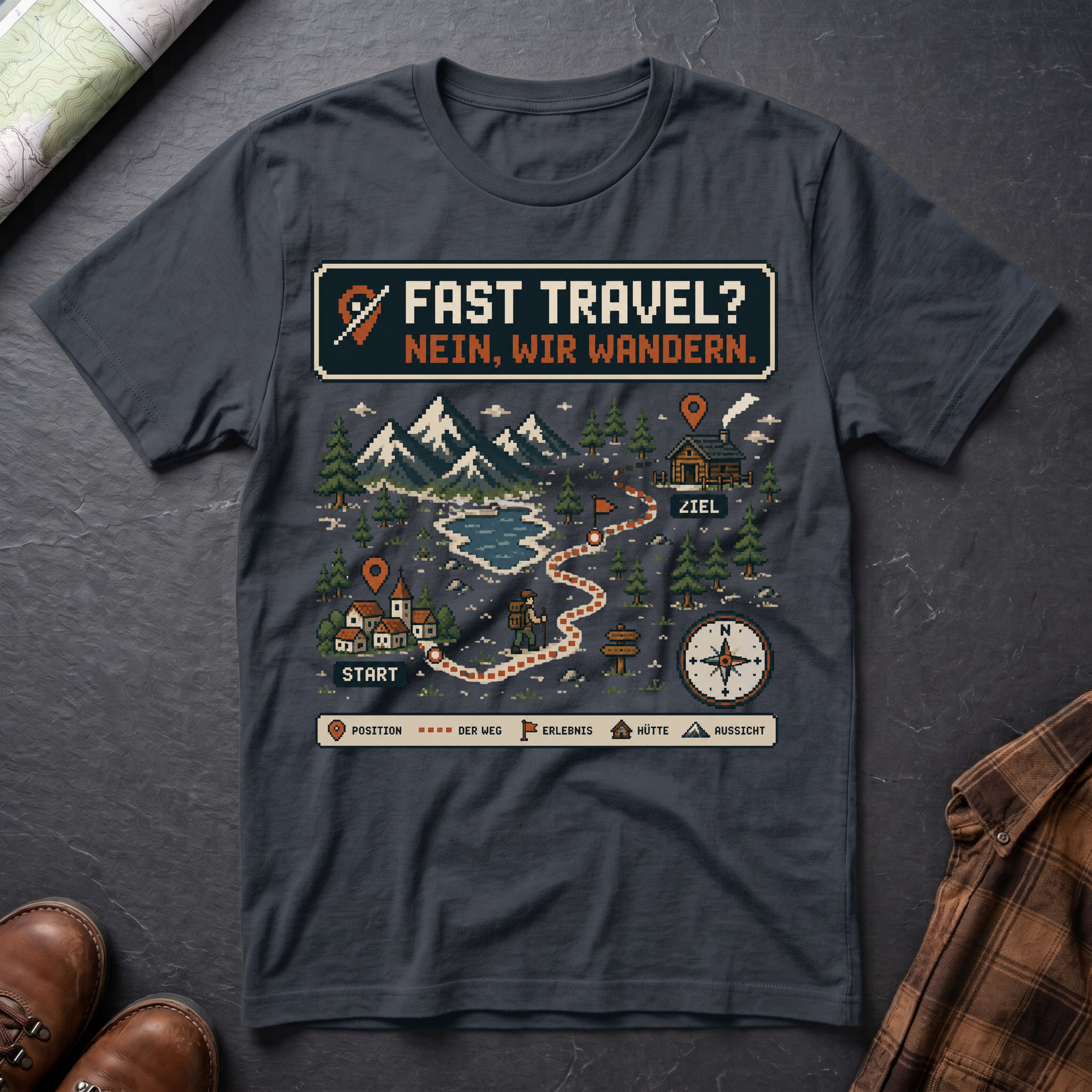 Fast Travel Wandern - T-Shirt