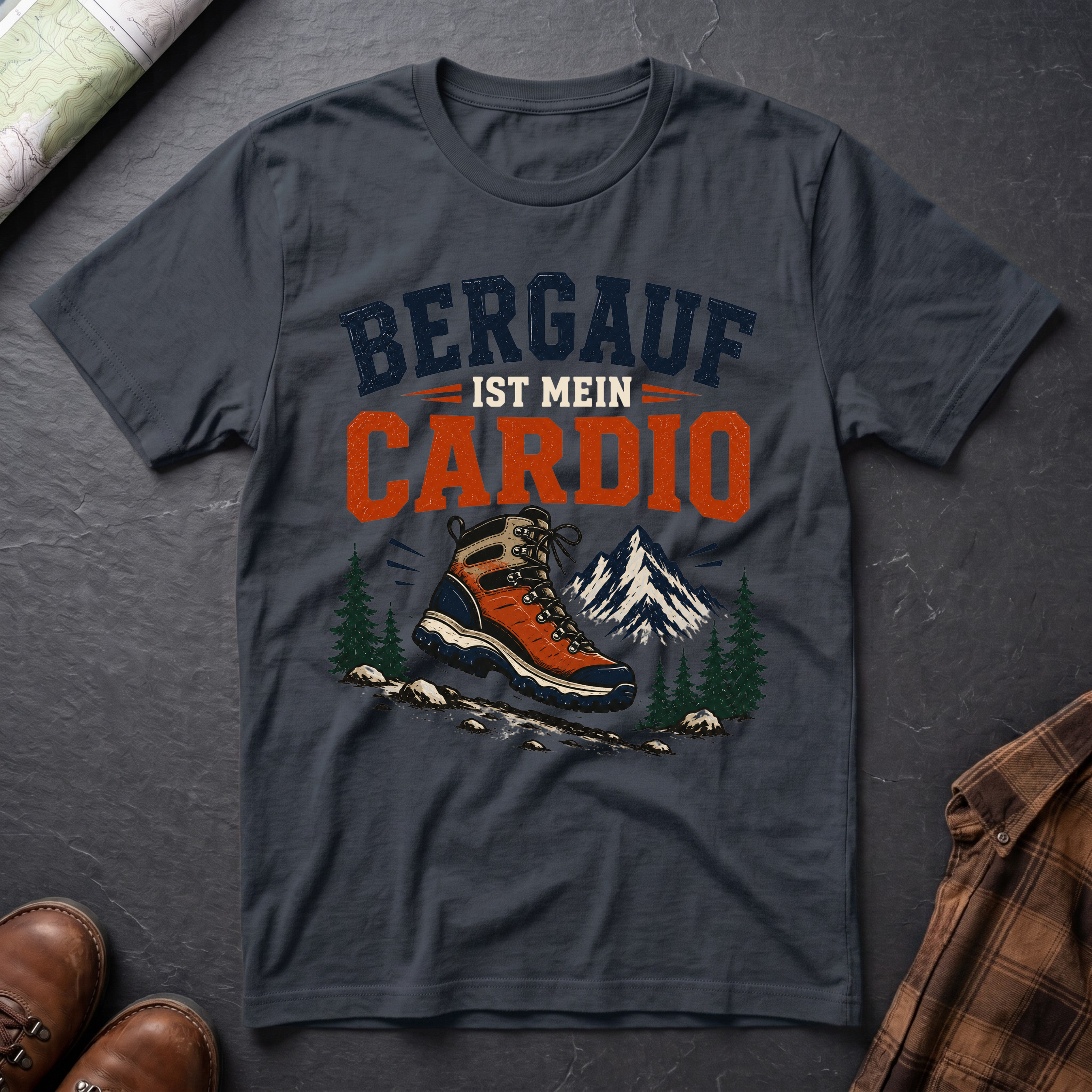Bergauf ist mein Cardio - T-Shirt