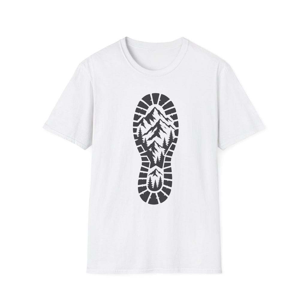 Schuhabdruck Berg - T-Shirt