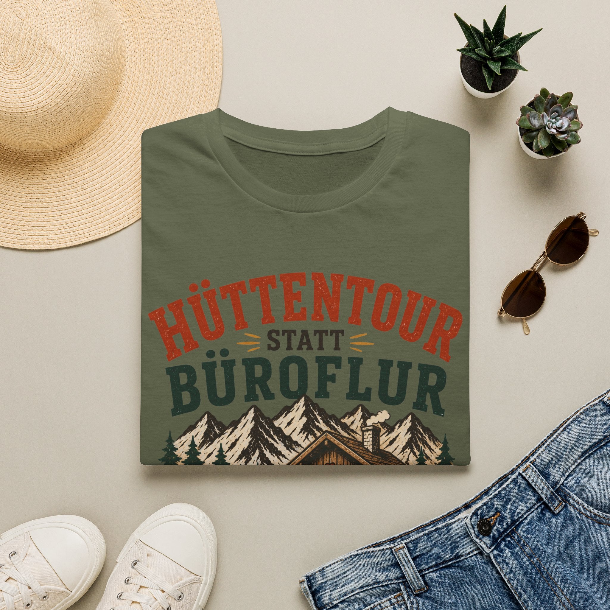Hüttentour statt Büroflur - T-Shirt