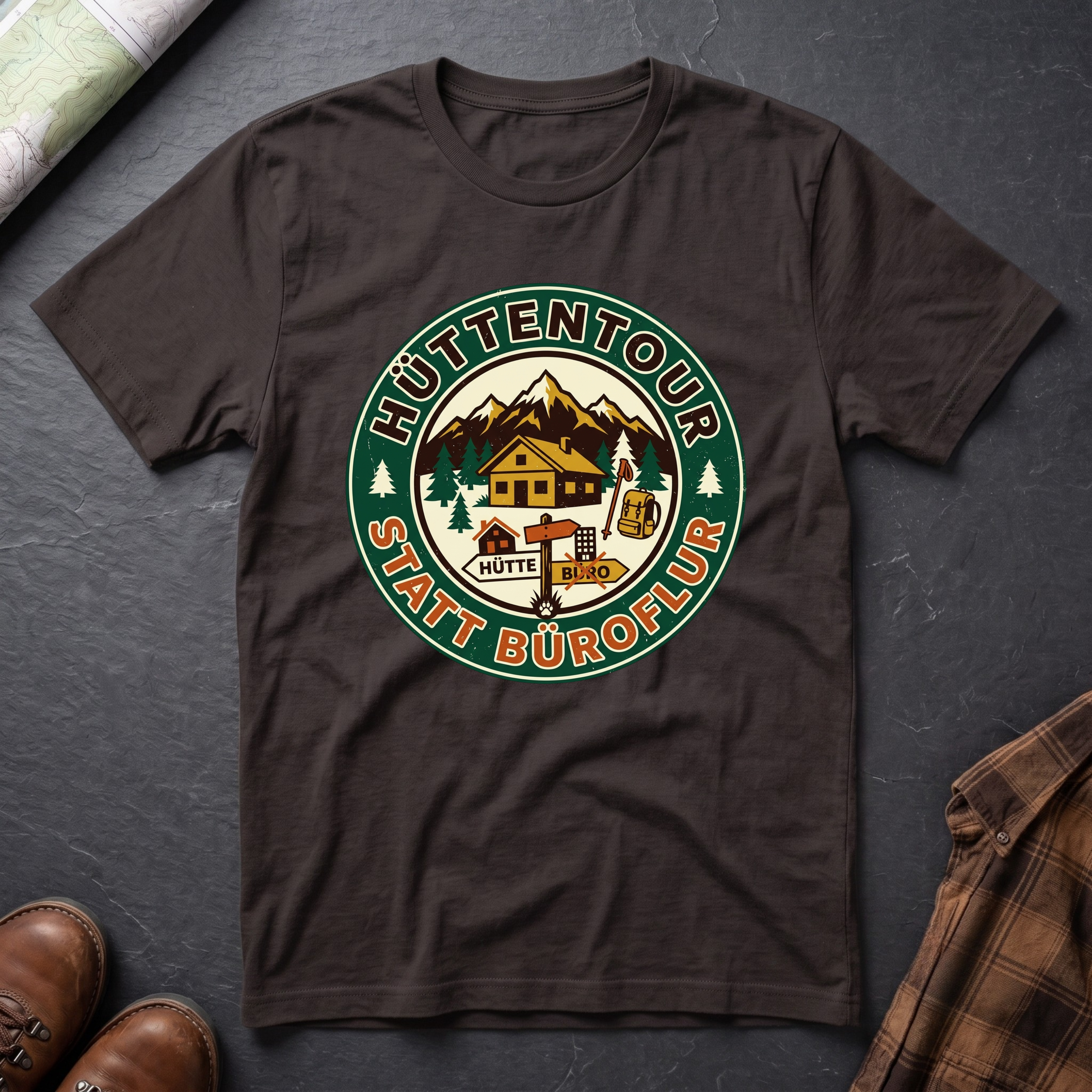 Hüttentour Büroflur 2 - T-Shirt