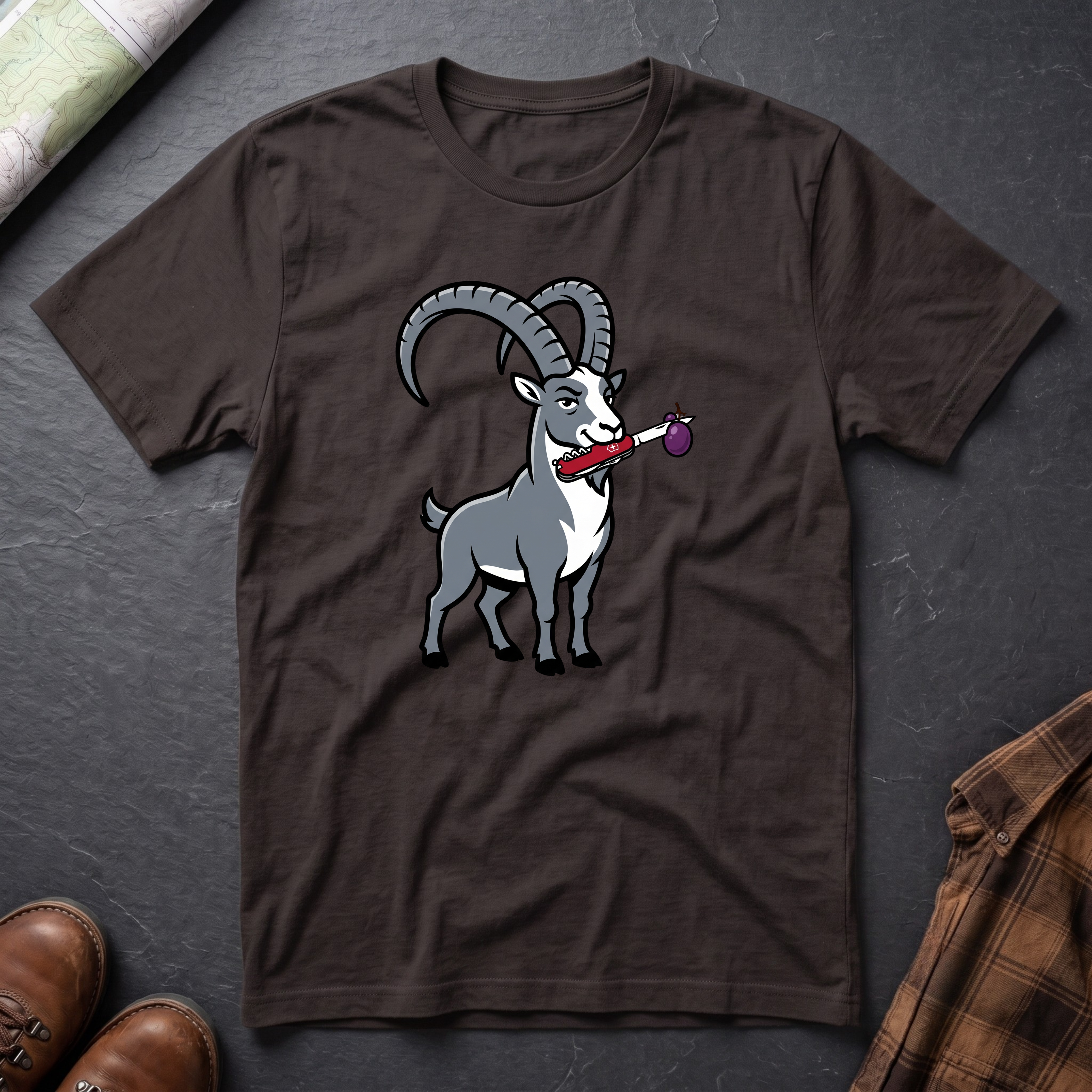 Bergziege Messer - T-Shirt