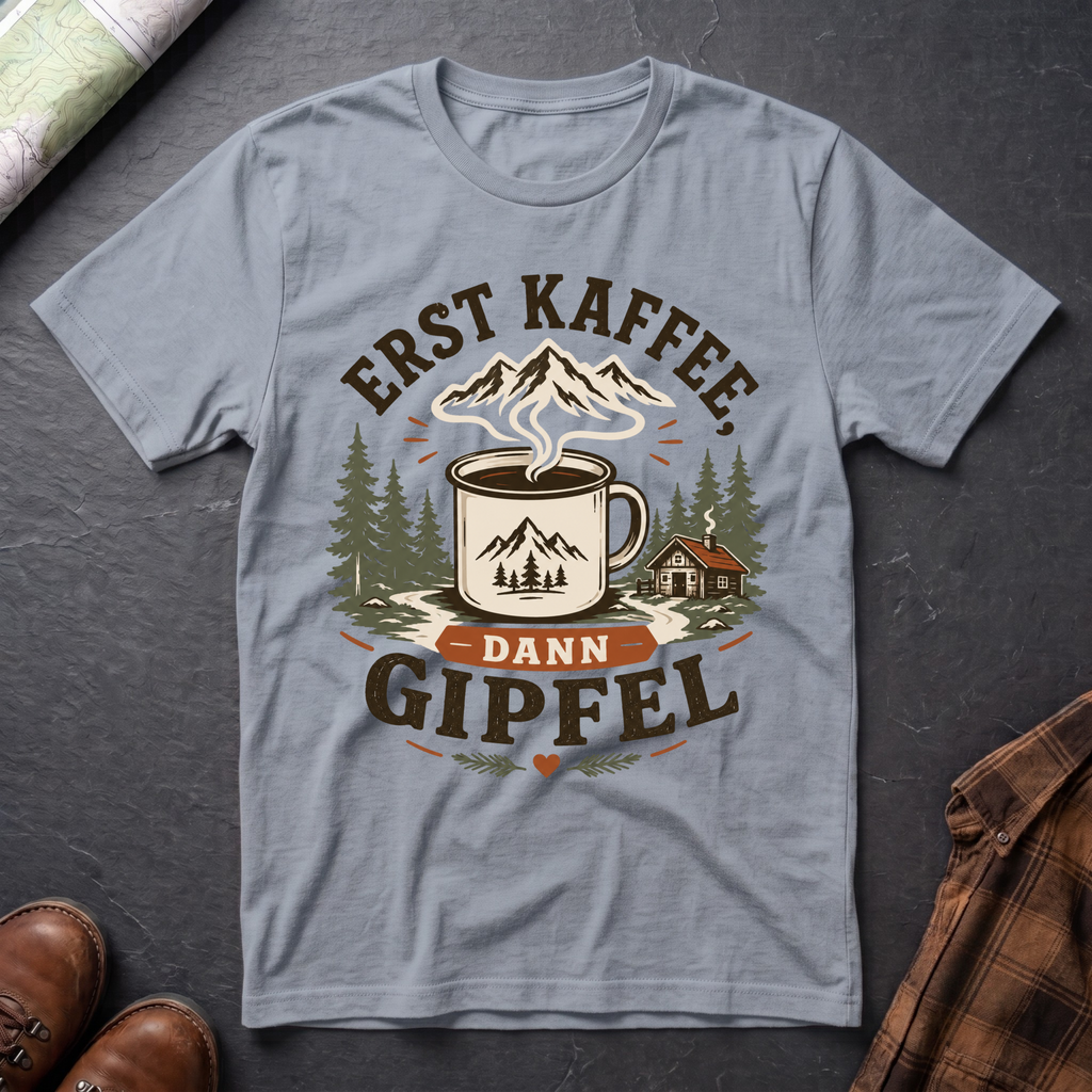 Erst Kaffee dann Gipfel - T-Shirt