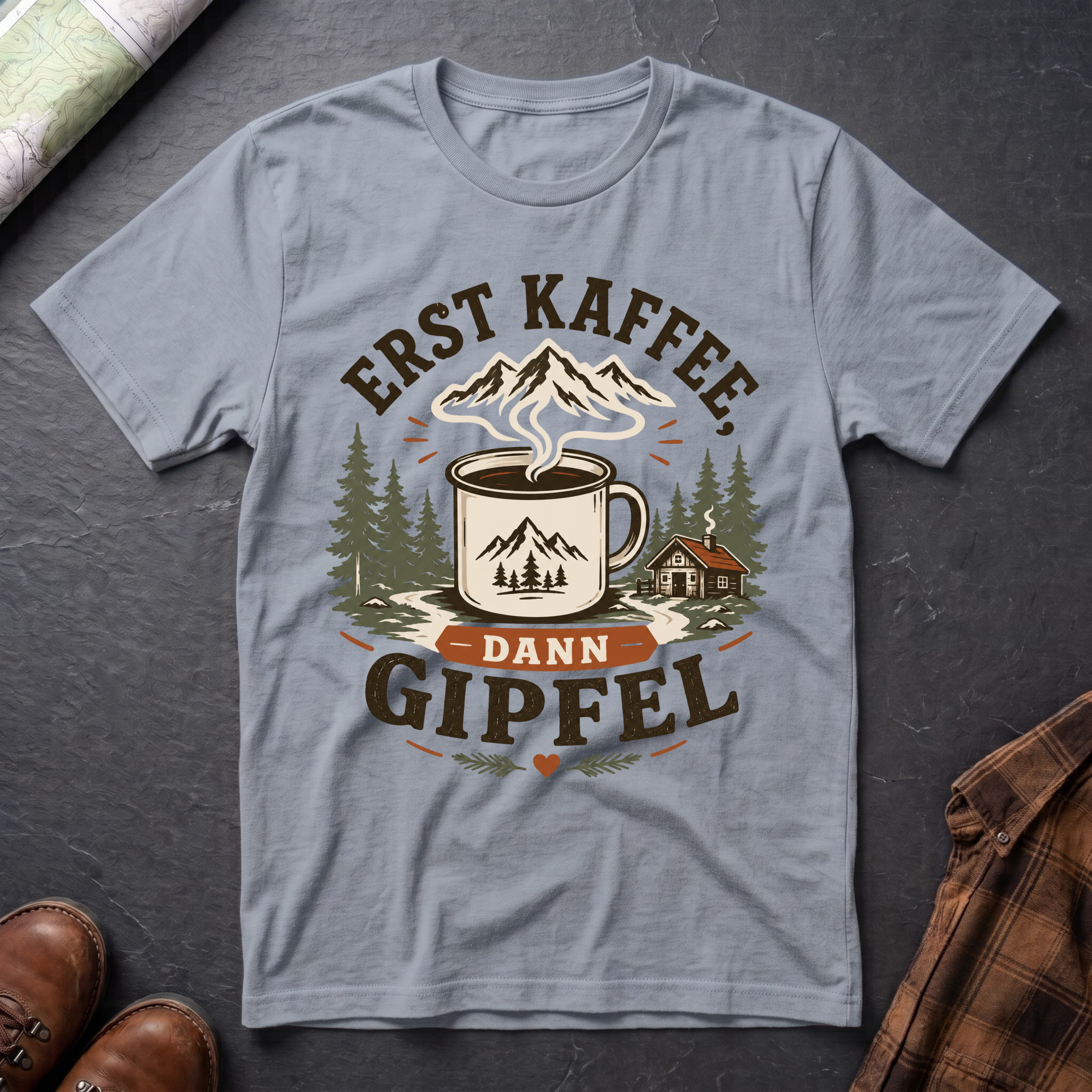 Erst Kaffee dann Gipfel - T-Shirt