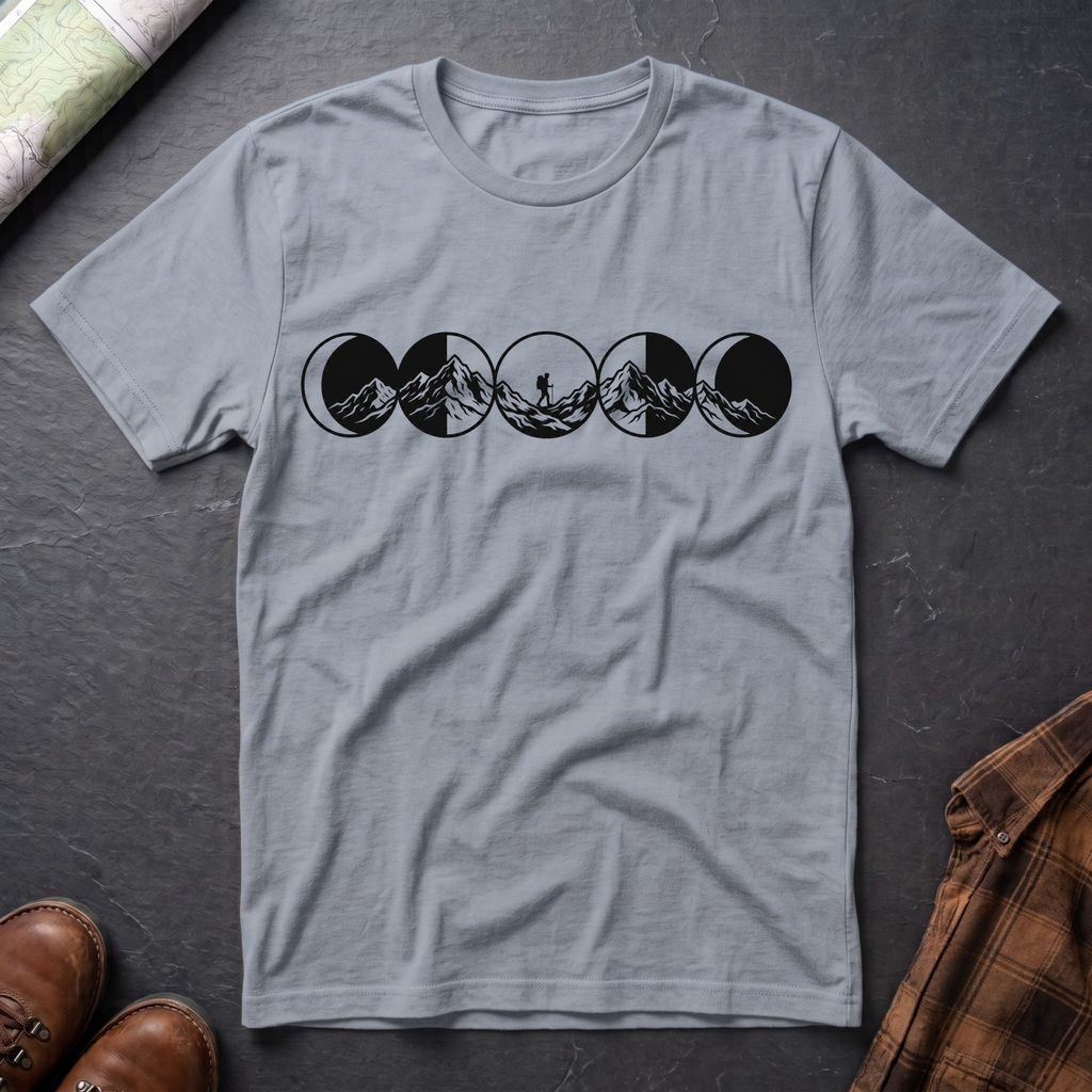 Mondphasen Wandern - T-Shirt