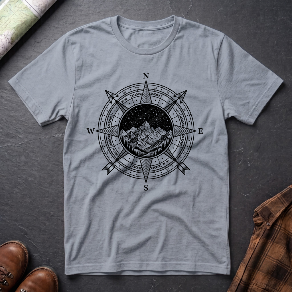 Himmelsrichtungen Berg - T-Shirt