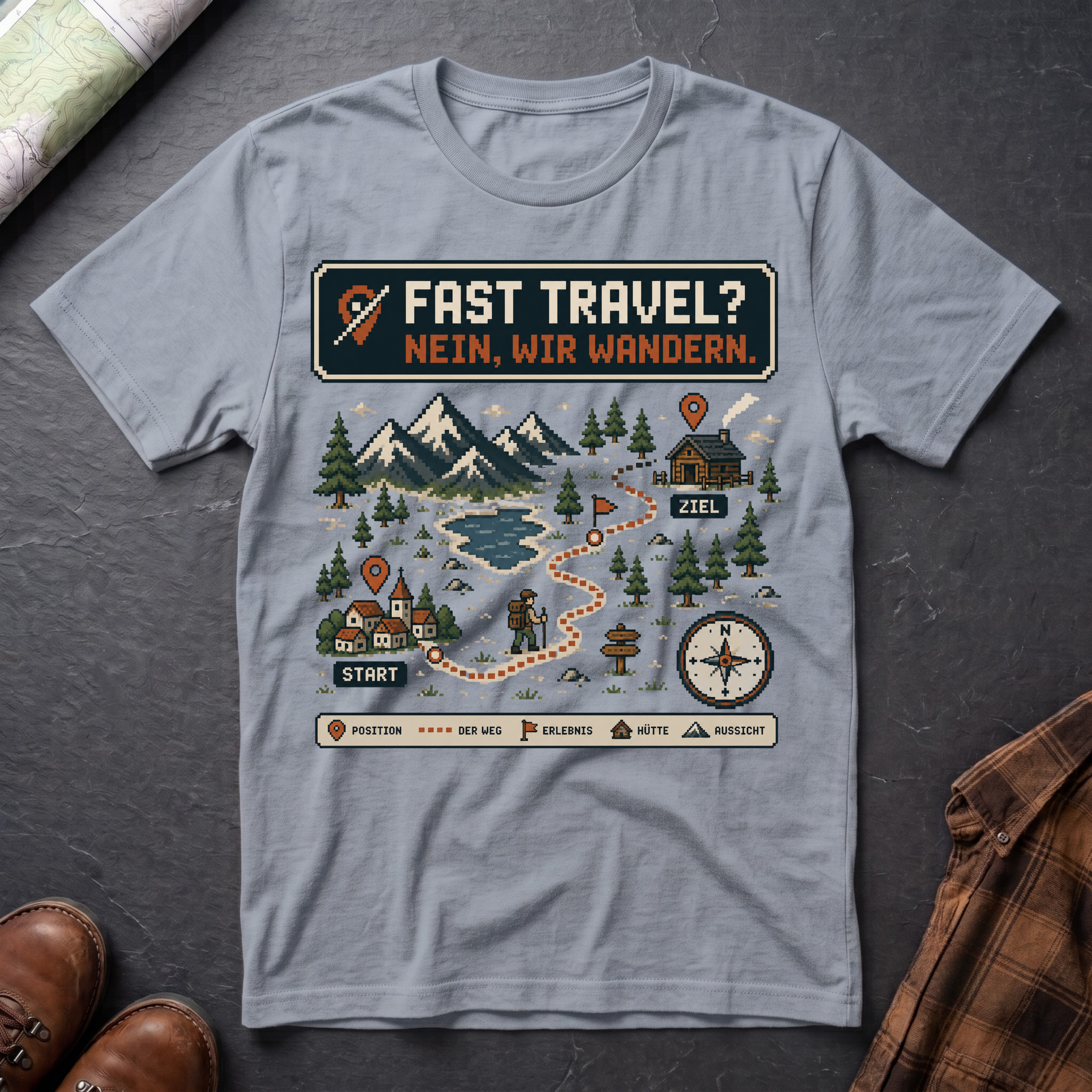 Fast Travel Wandern - T-Shirt