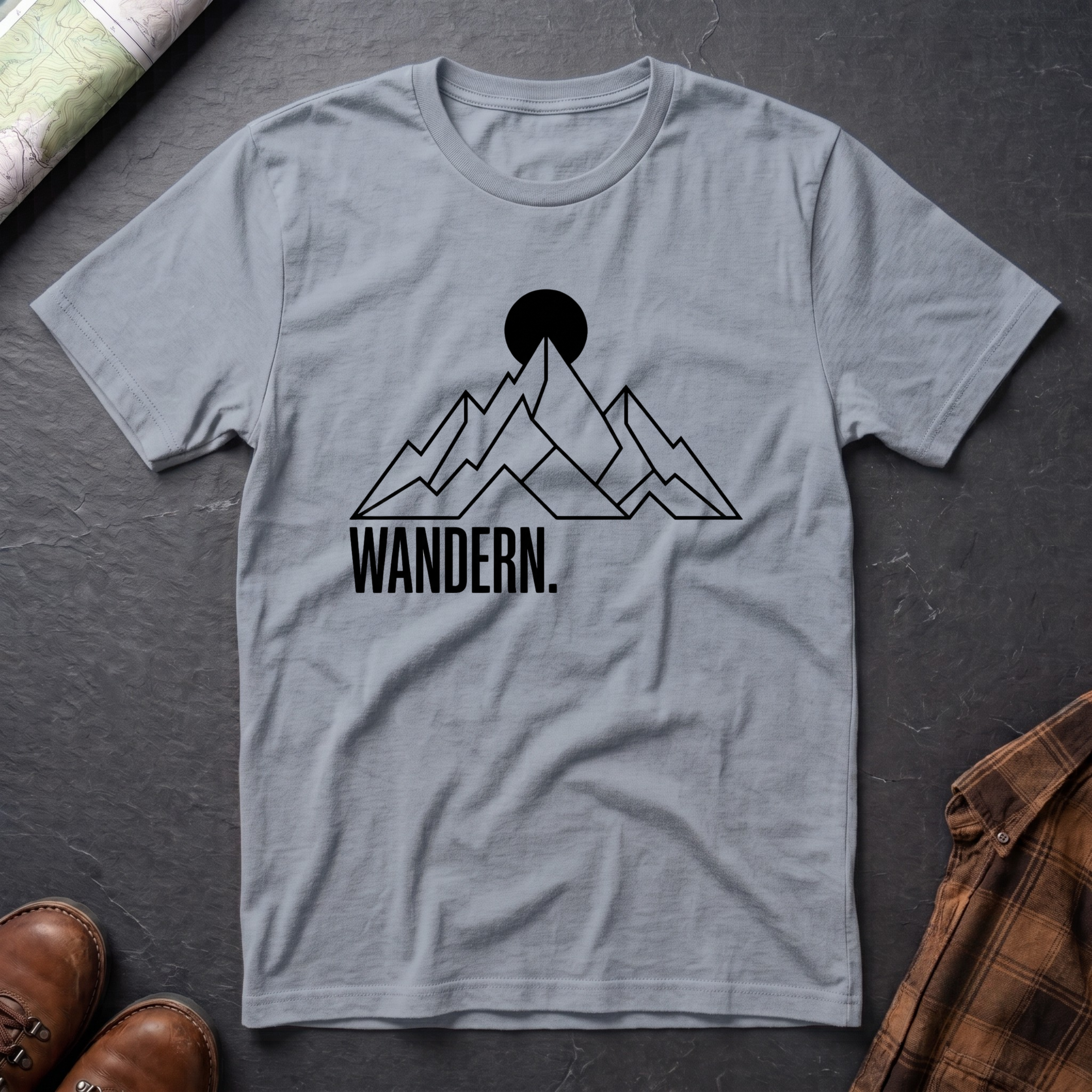 Wandern. Berg Minimal - T-Shirt