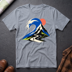 Bergwelle Abstrakt - T-Shirt