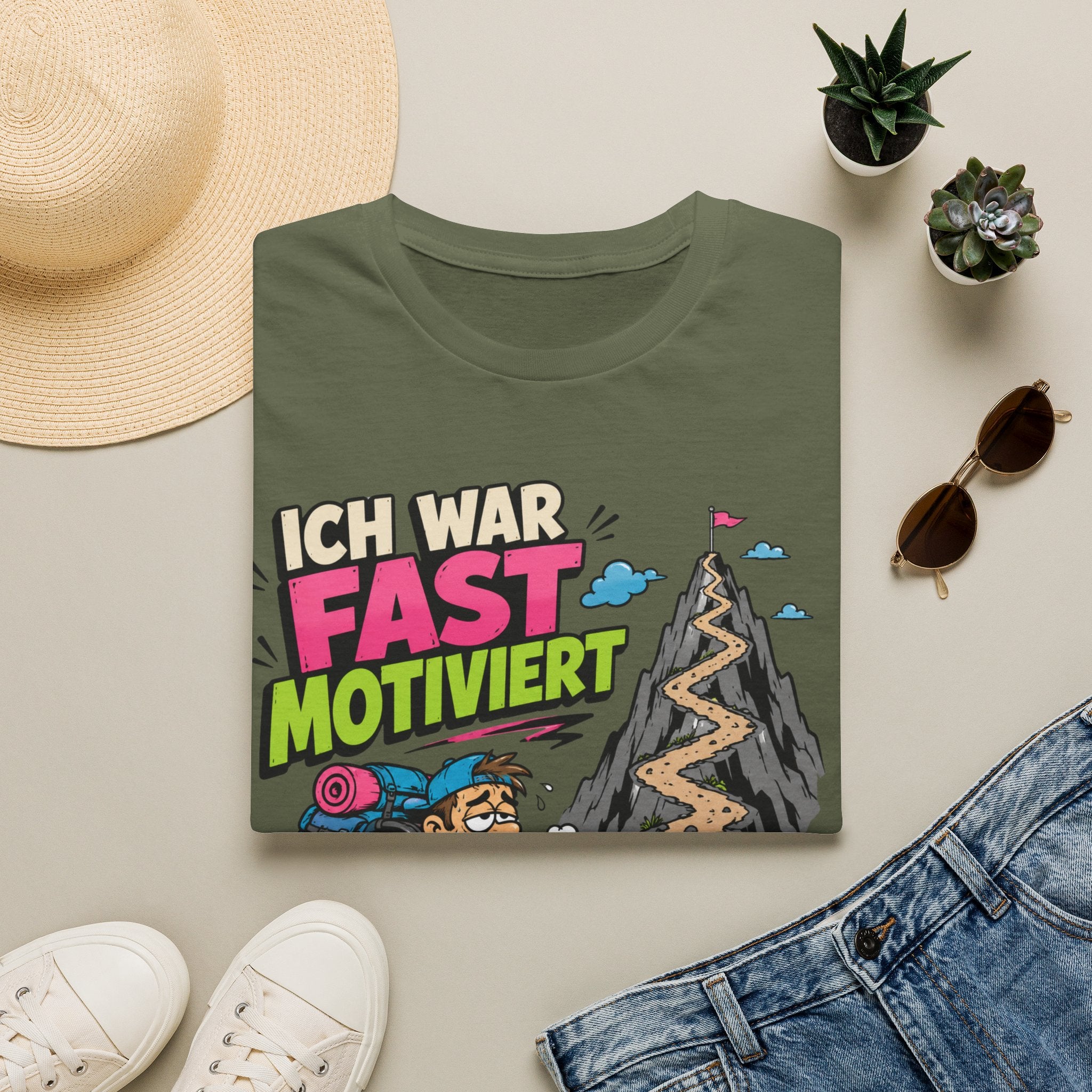 Ich War Fast Motiviert - T-Shirt
