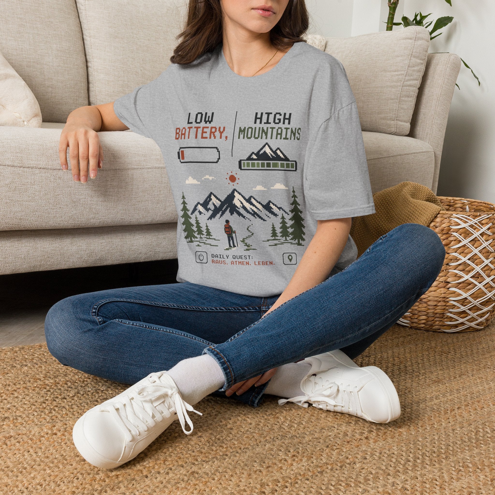 Low Battery High Mountains - T-Shirt