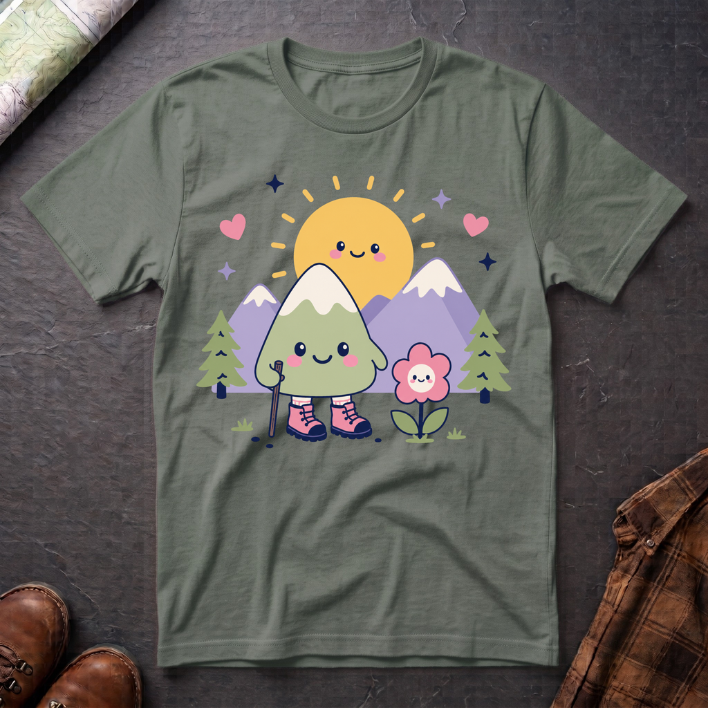 Kawaii Berg Sonne - T-Shirt