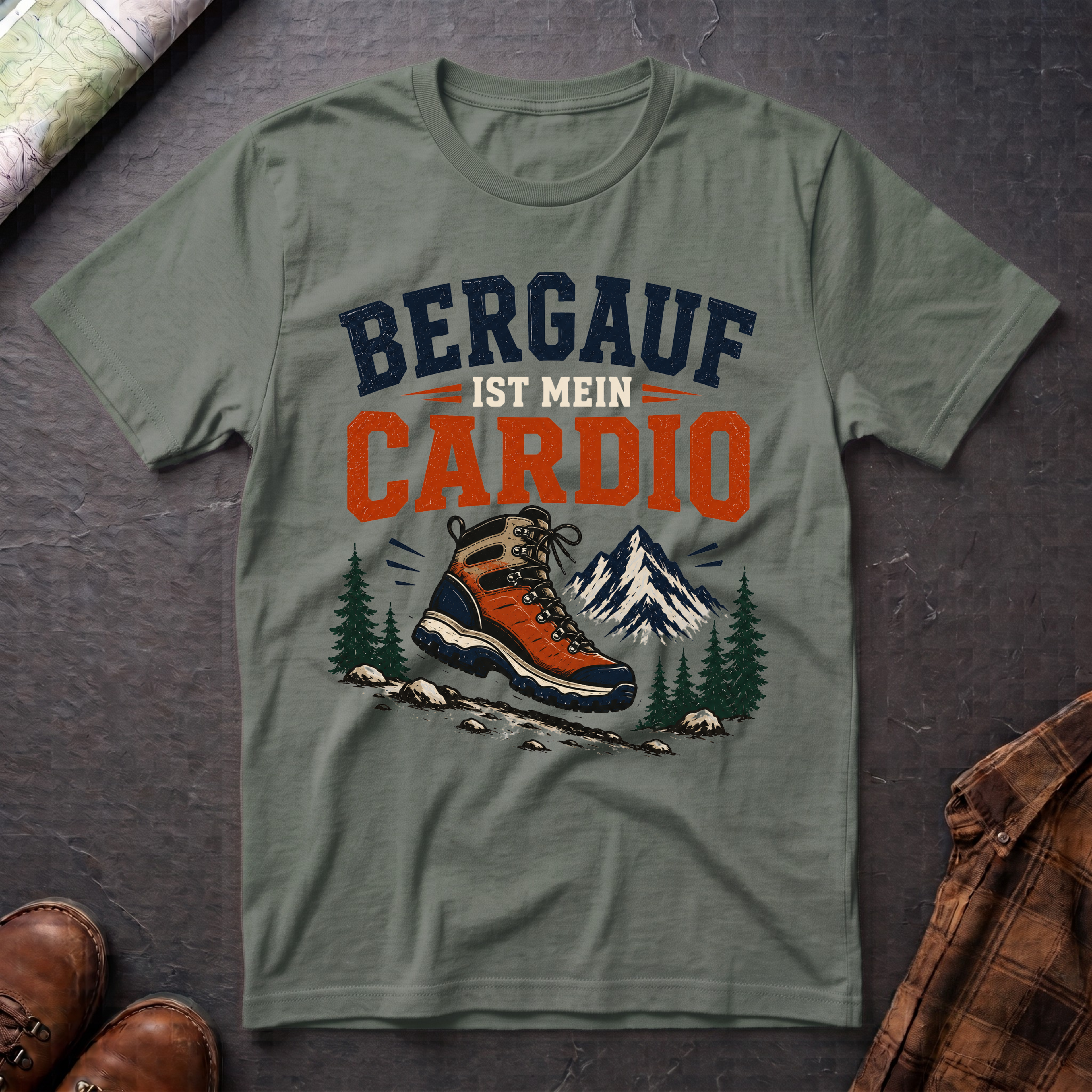 Bergauf ist mein Cardio - T-Shirt