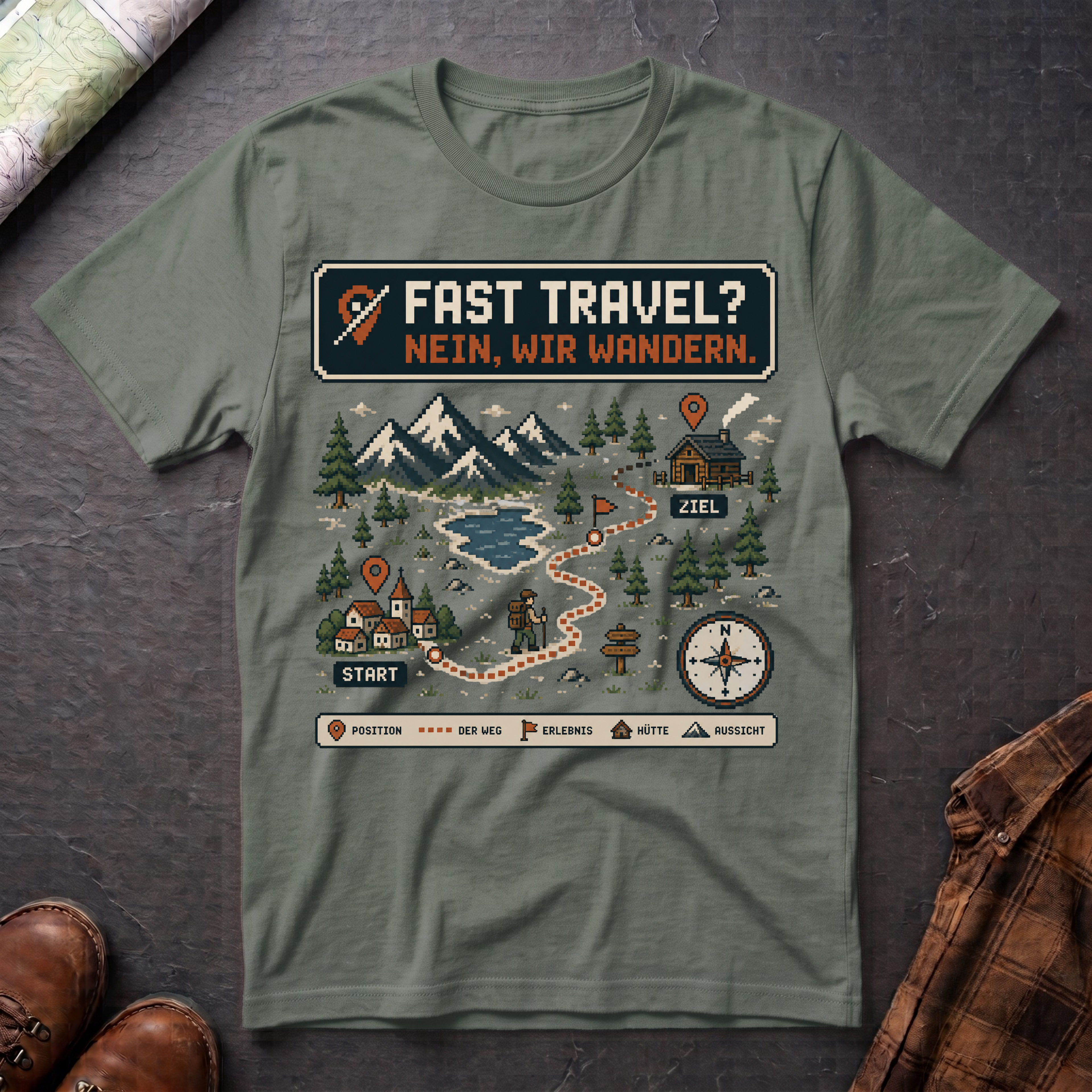 Fast Travel Wandern - T-Shirt