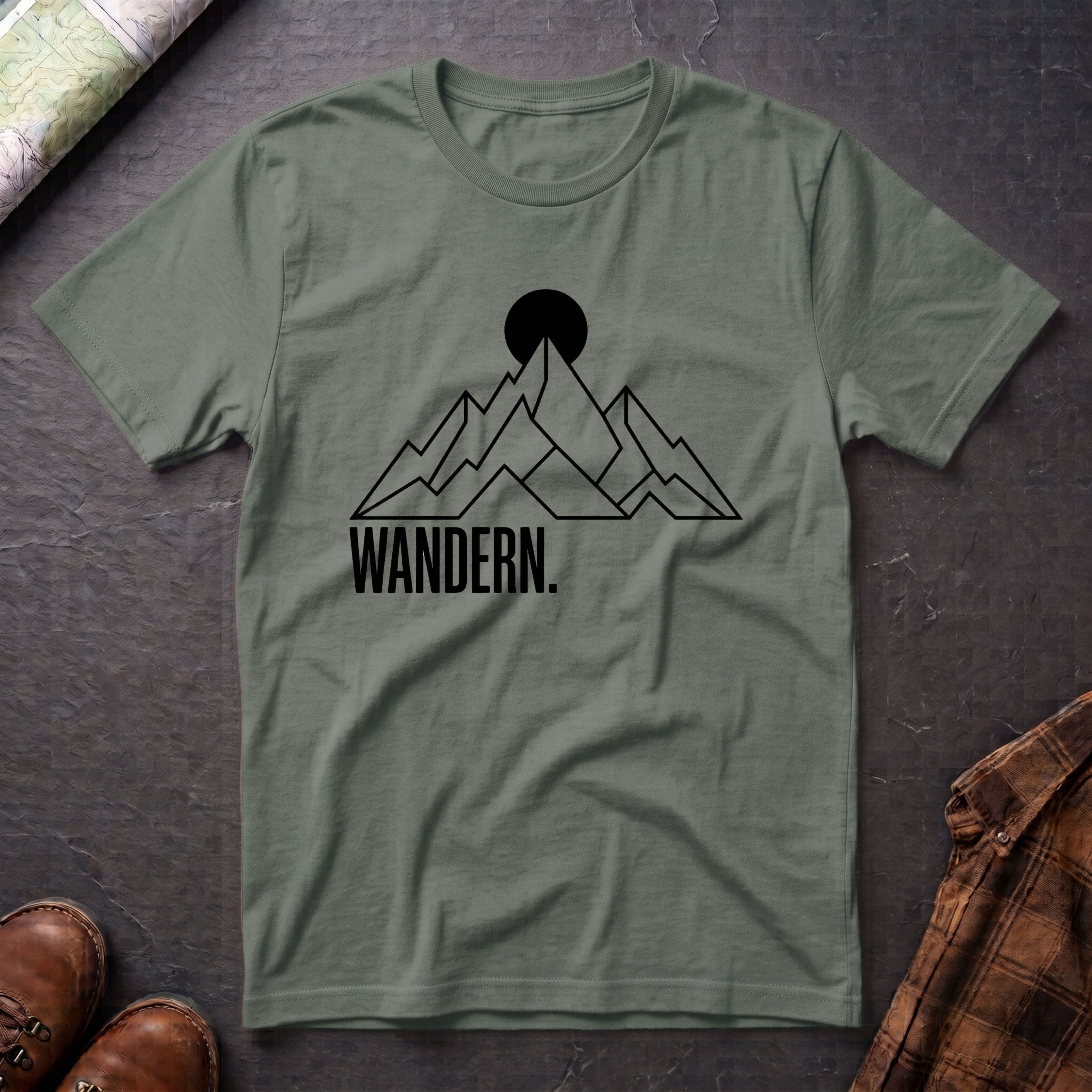 Wandern. Berg Minimal - T-Shirt