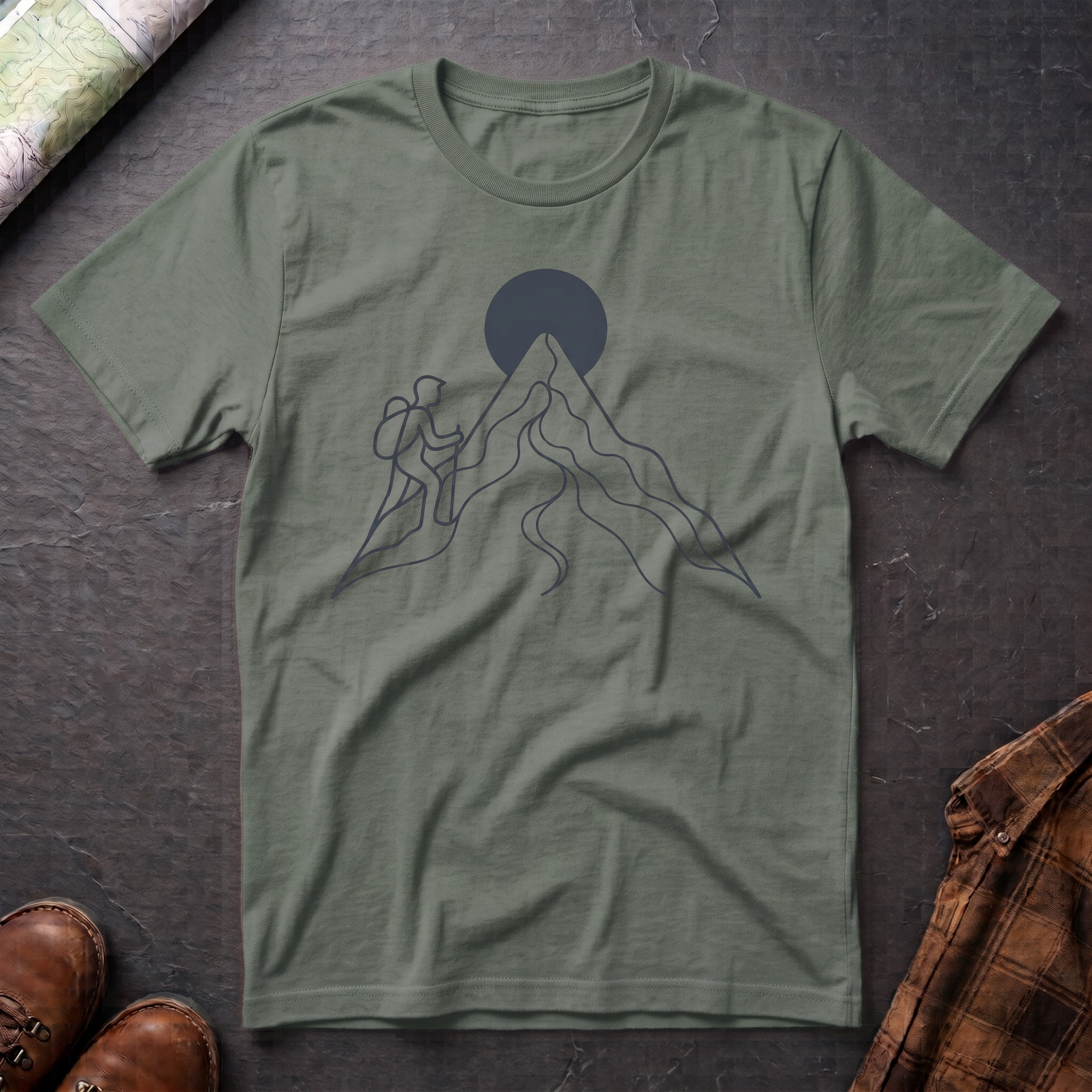 Berg Sonne Minimal - T-Shirt