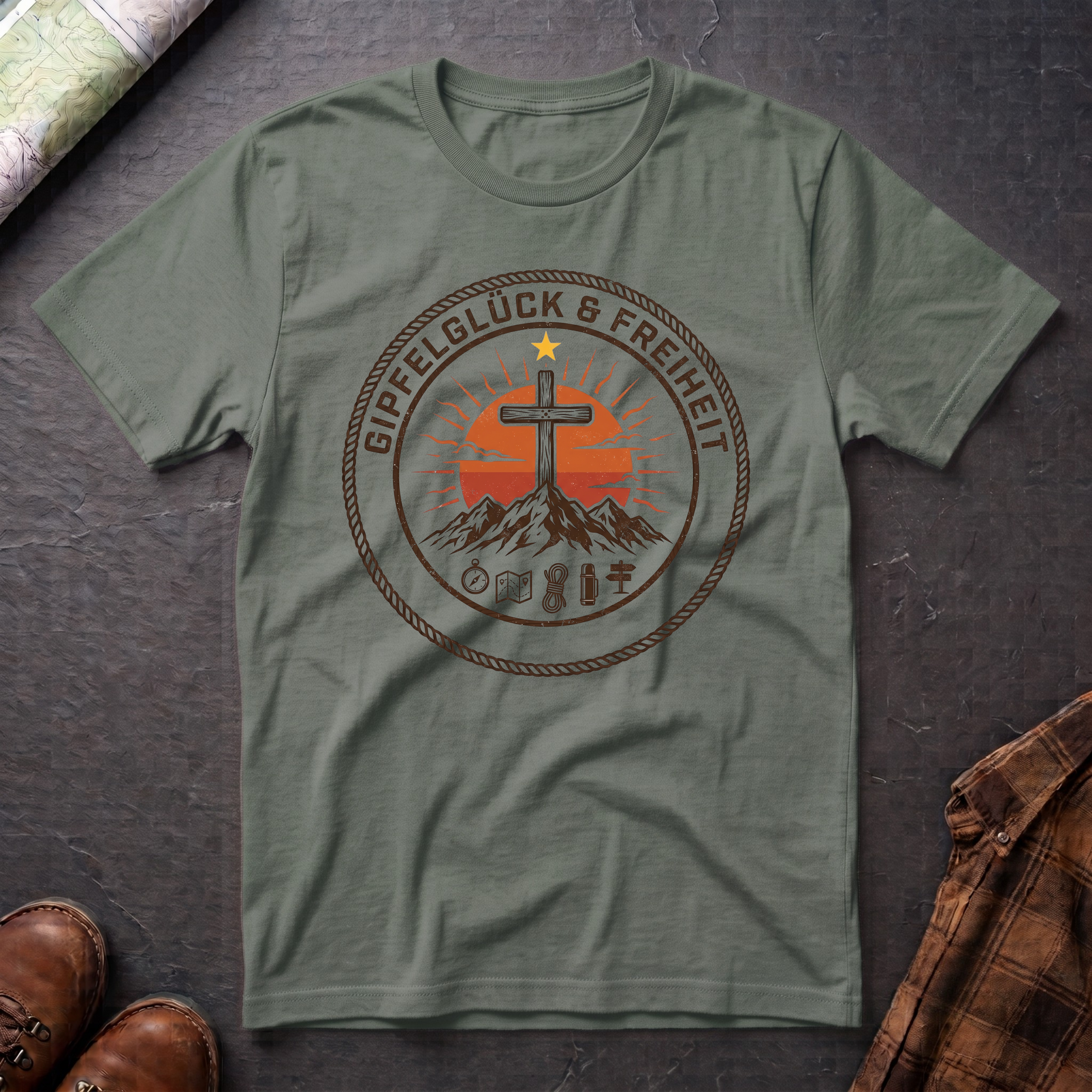 Gipfelglück Freiheit - T-Shirt