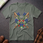 Blumen Wanderstock - T-Shirt