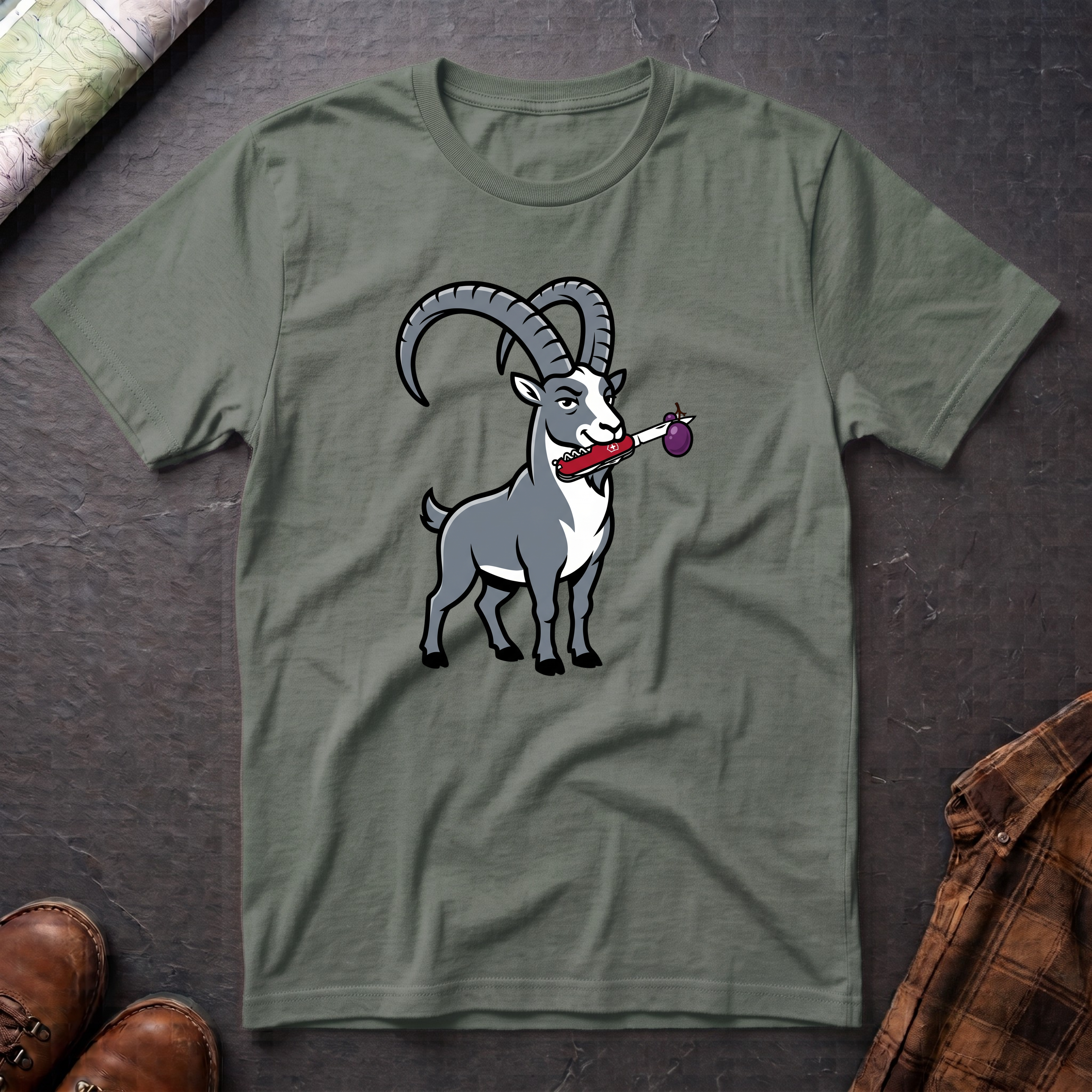 Bergziege Messer - T-Shirt