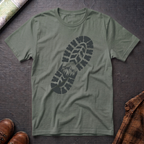 Schuhabdruck Berg 2 - T-Shirt