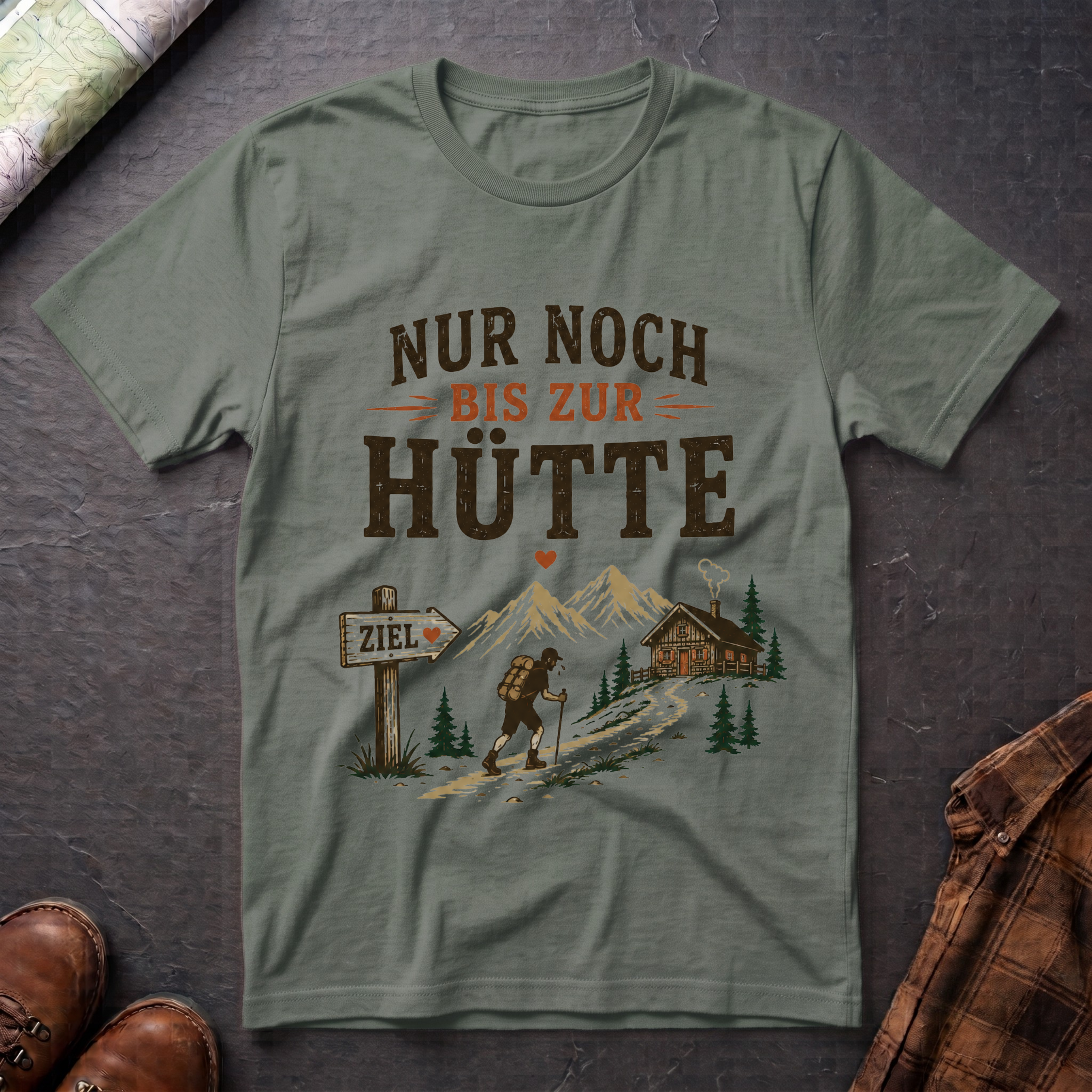 Nur noch bis zur Hütte - T-Shirt