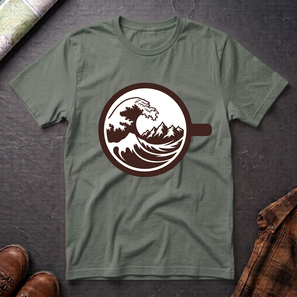 Bergwelle Kaffeetasse - T-Shirt