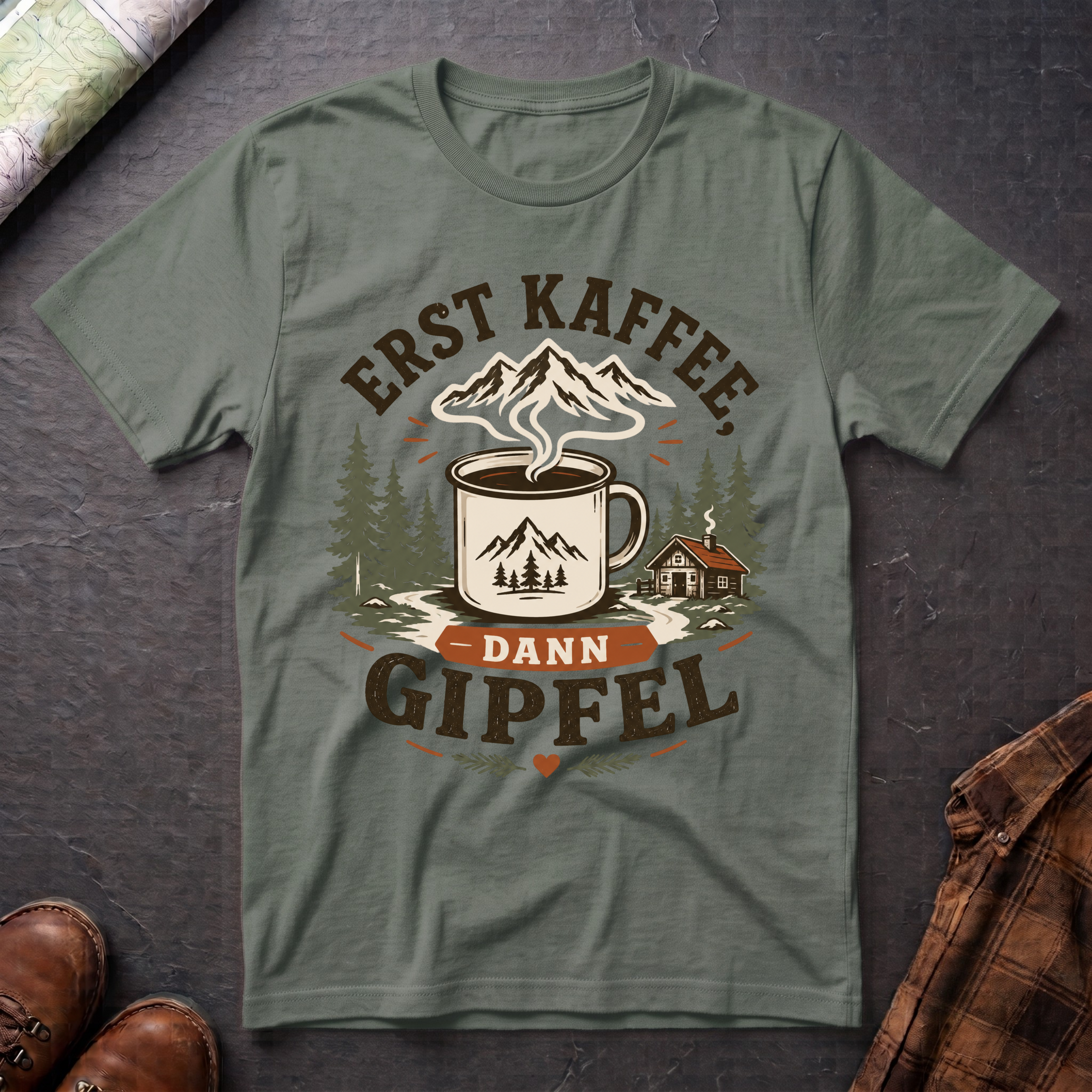 Erst Kaffee dann Gipfel - T-Shirt