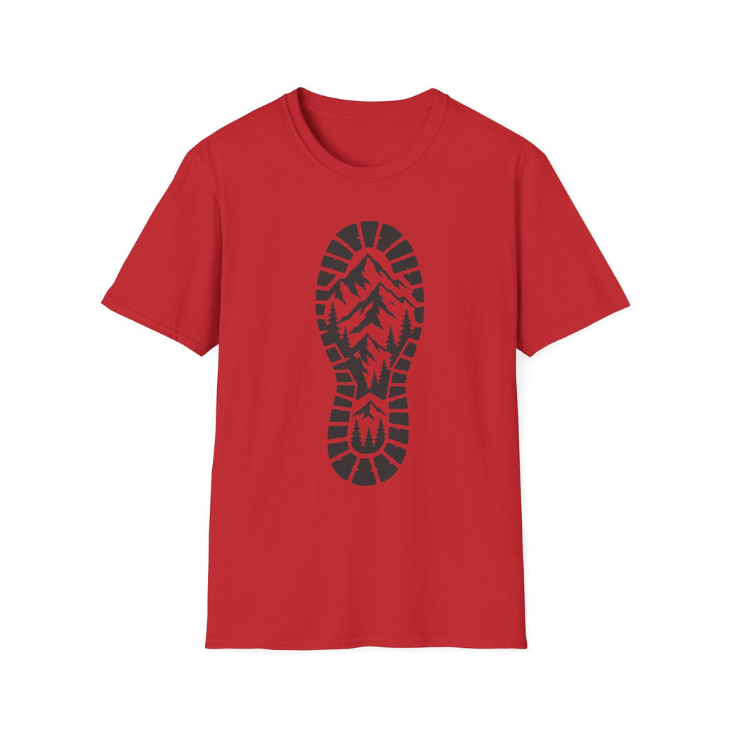 Schuhabdruck Berg - T-Shirt