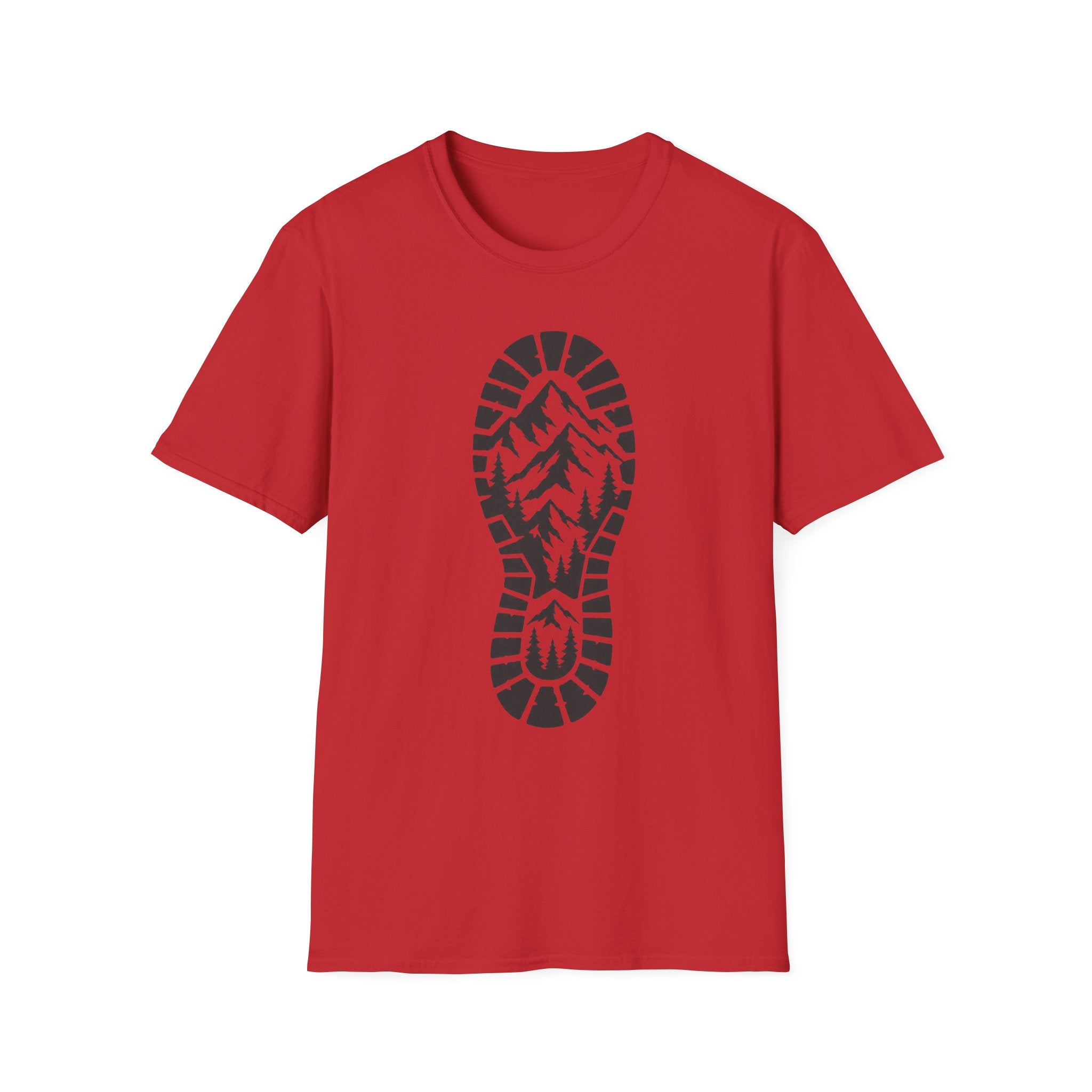 Schuhabdruck Berg - T-Shirt