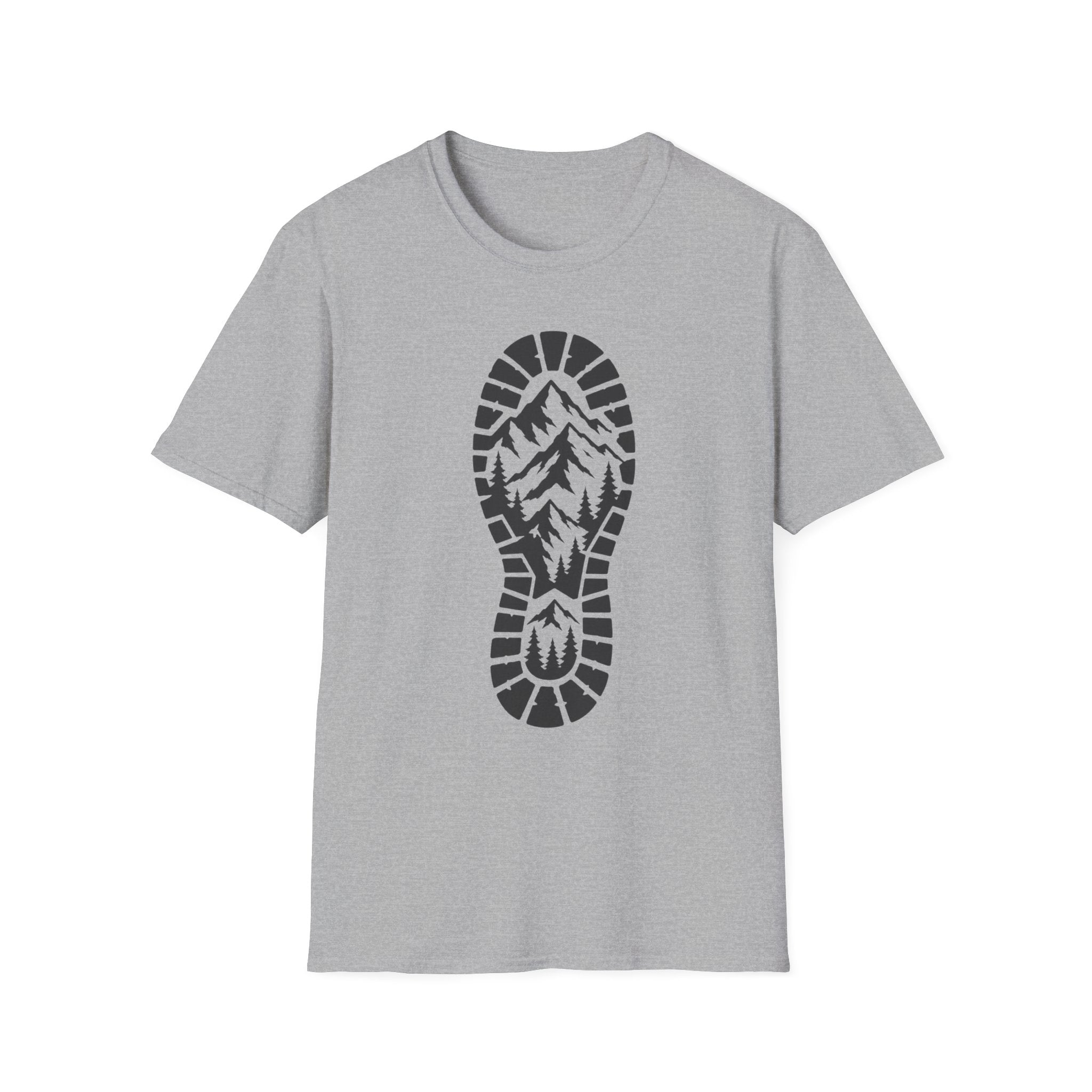 Schuhabdruck Berg - T-Shirt
