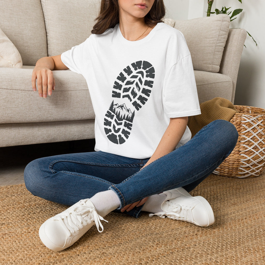 Schuhabdruck Berg 2 - T-Shirt