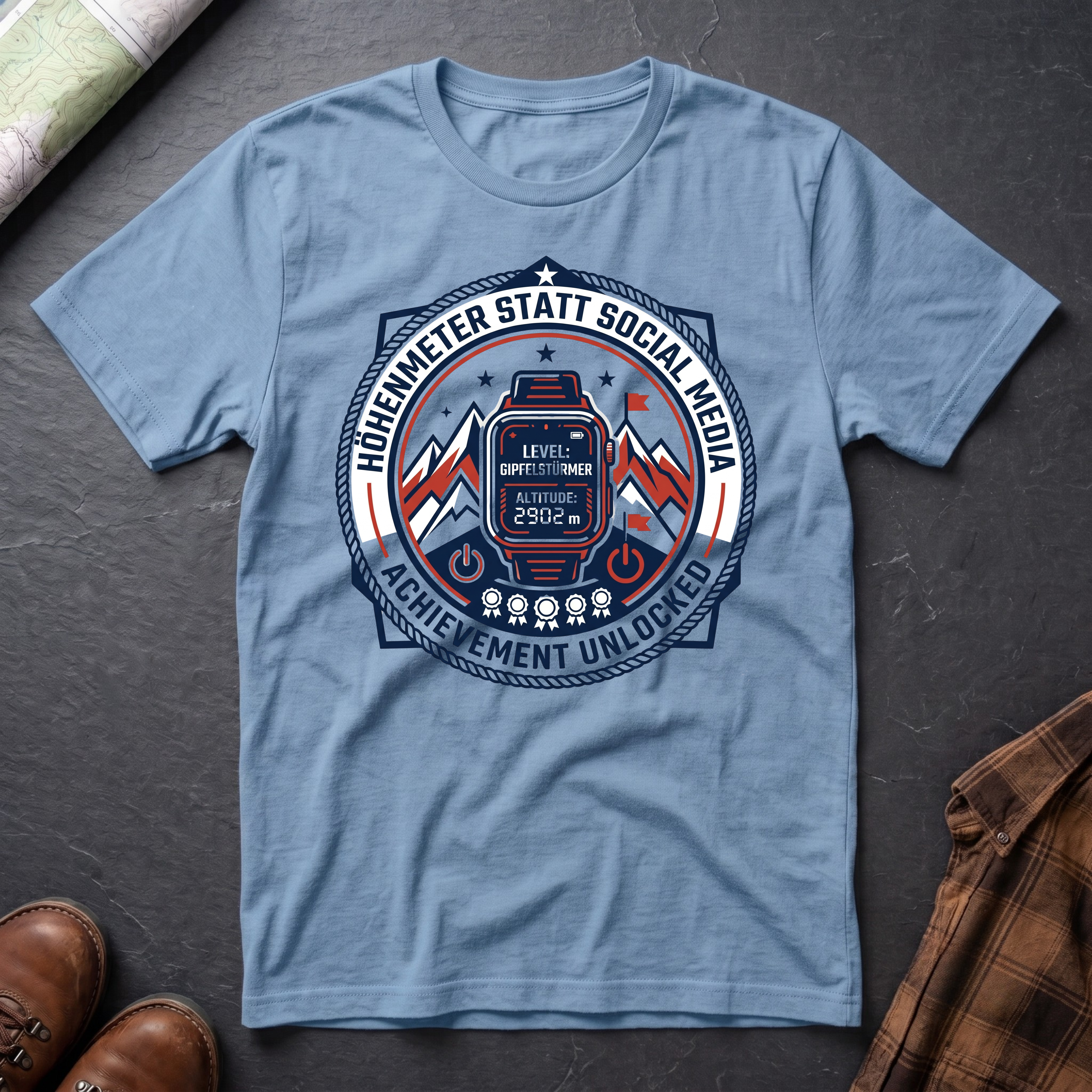 Höhenmeter Social Media - T-Shirt