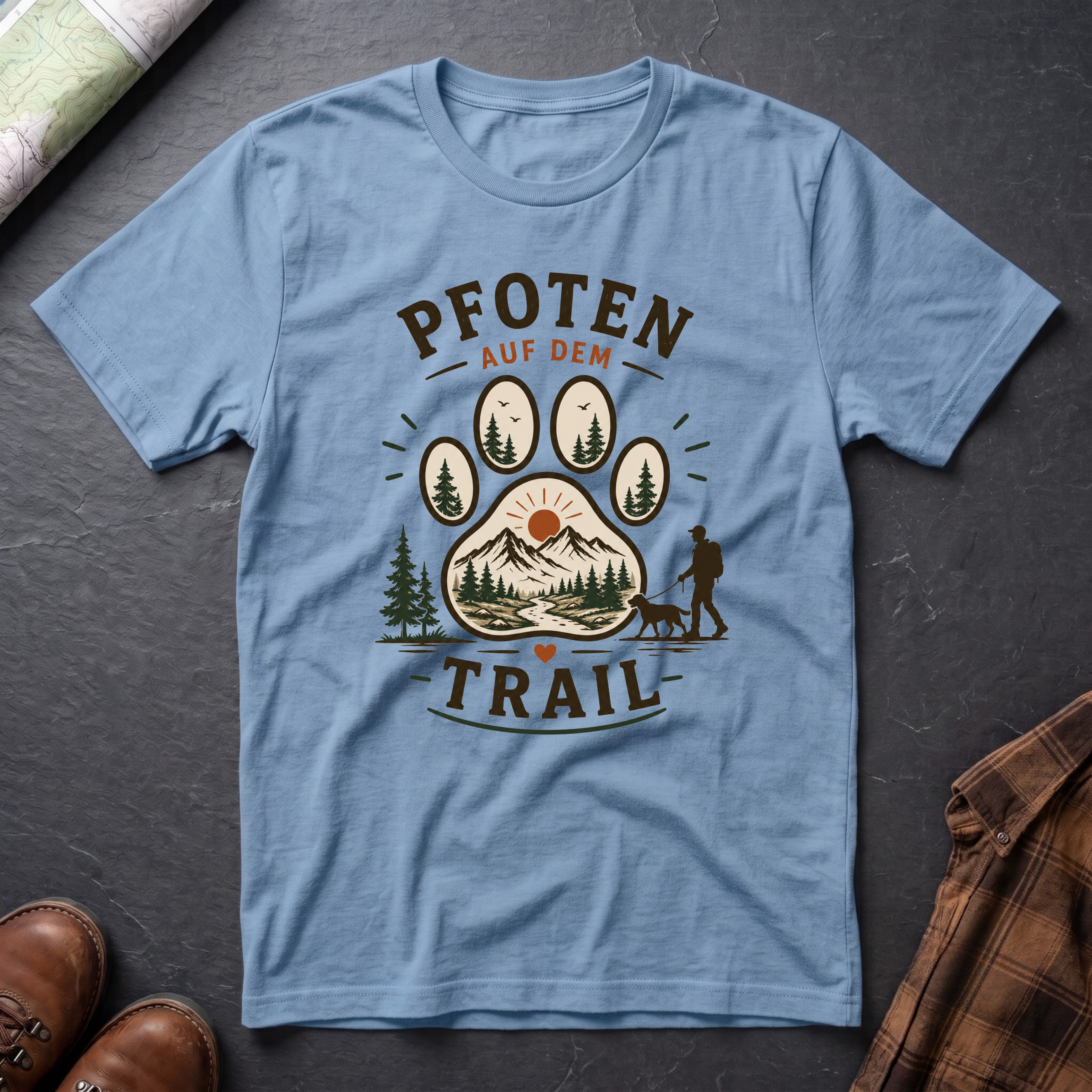 Pfoten auf dem Trail - T-Shirt